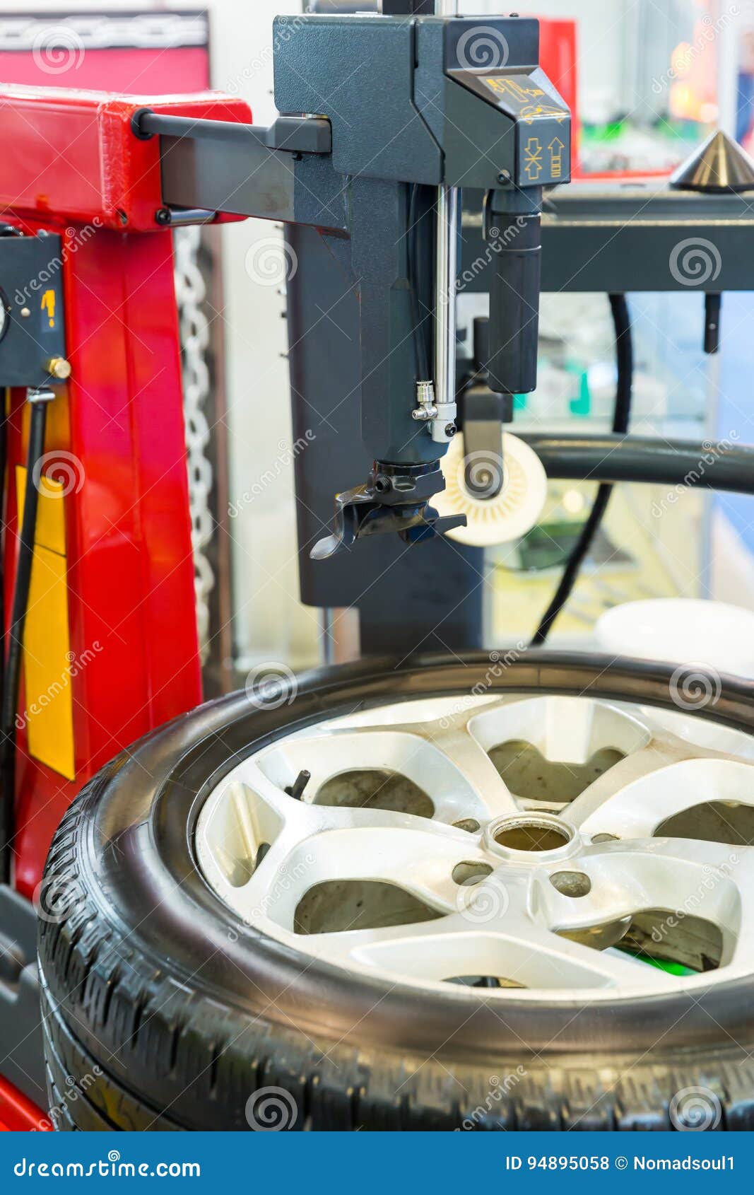 Pneumatic Machine for Tire Service, Removing Tyre Stock Photo Image of garage, skill 94895058