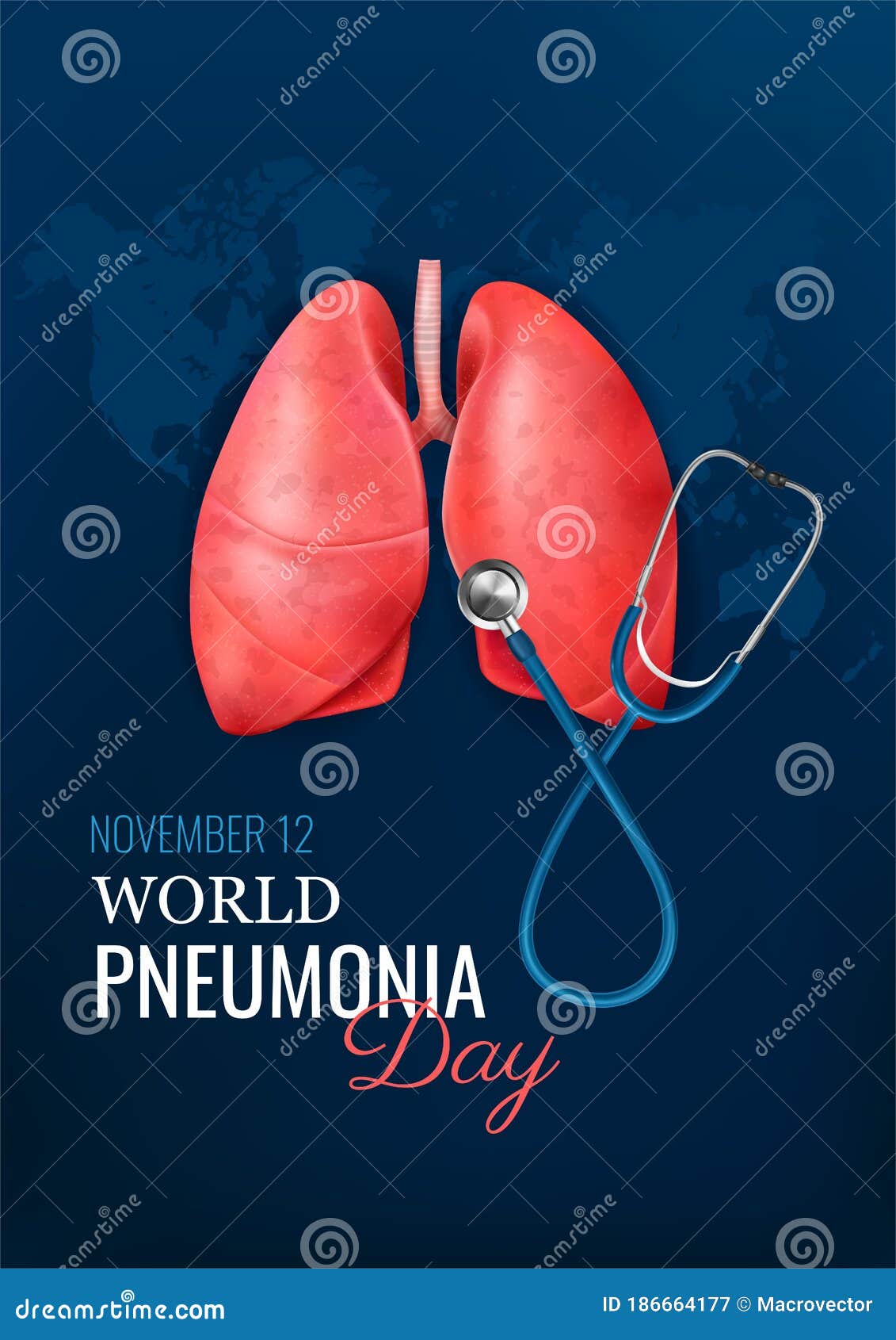 pneumonia day realistic concept