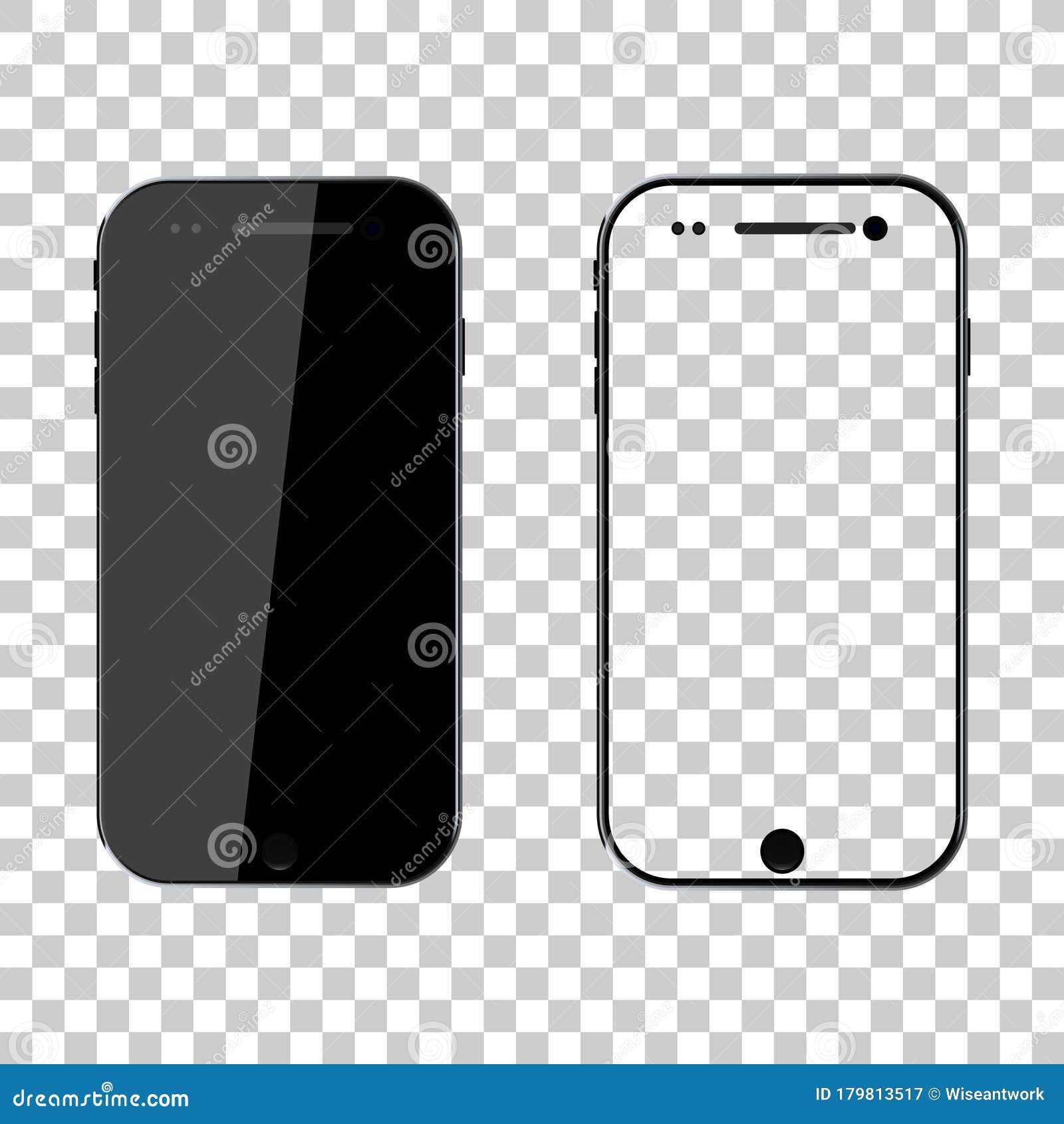 Png Mockup Phone Mock Up Black Smartphone Mobile Cellphone With Blank Screen Isolated On Transparent Background Template And Stock Illustration Illustration Of Identity Frame