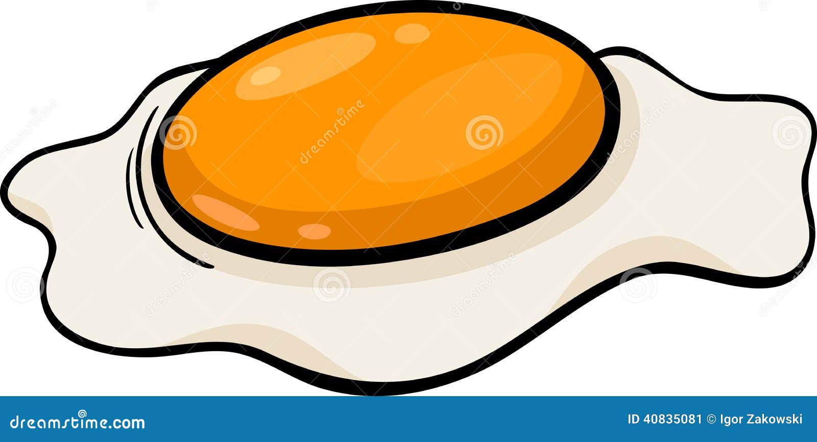 Poached Egg Cartoon Illustration Stock Vector Illustration of white