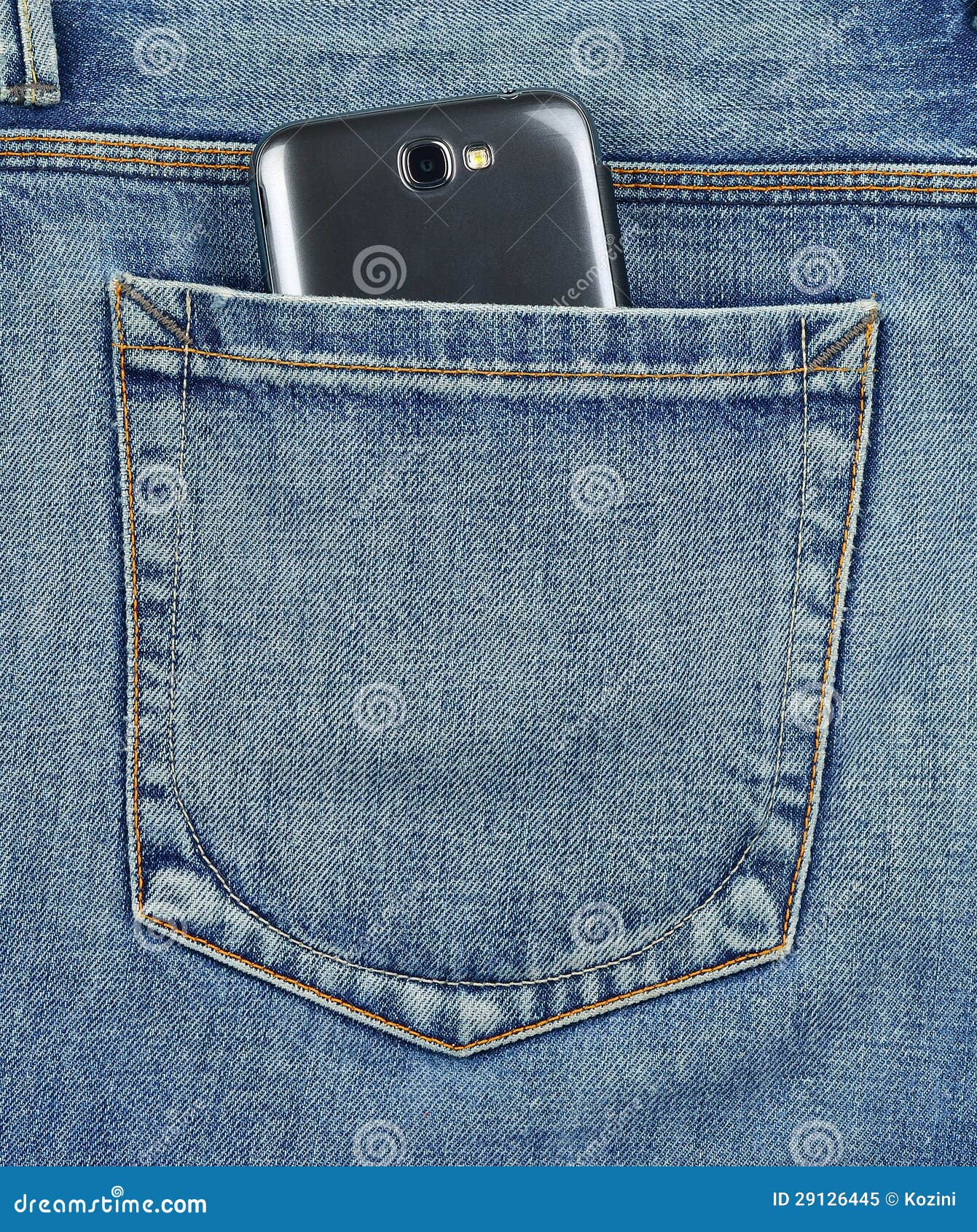 Texture Des Accessoires De Téléphone Portable Sur Un Fond De Denim