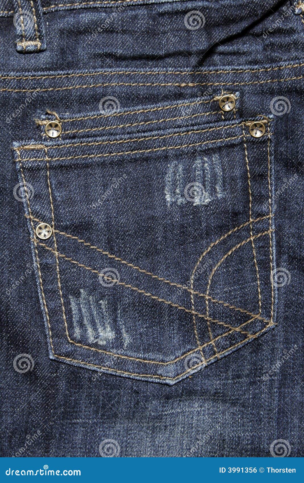 Poche de jeans photo stock. Image du souillure, indigo - 3991356