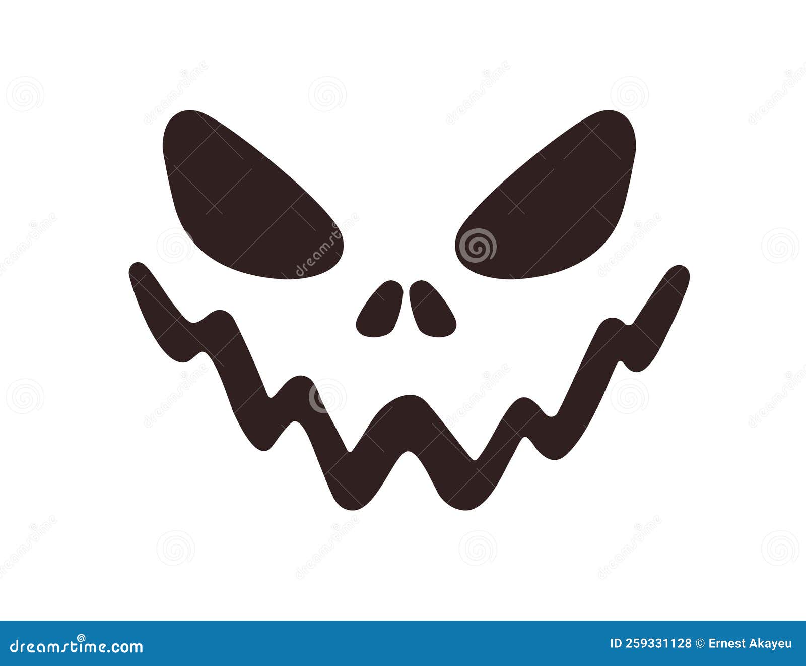 Pochoir Visage Citrouille Halloween Imprimer Pochoir De Silhouette De Visage Halloween Avec Le Sourire Mauvais. Modèle De Monstre D'horreur Pour La Sculpture De Lanterne Jack Illustration de Vecteur - Illustration du caractère, potiron: 259331128