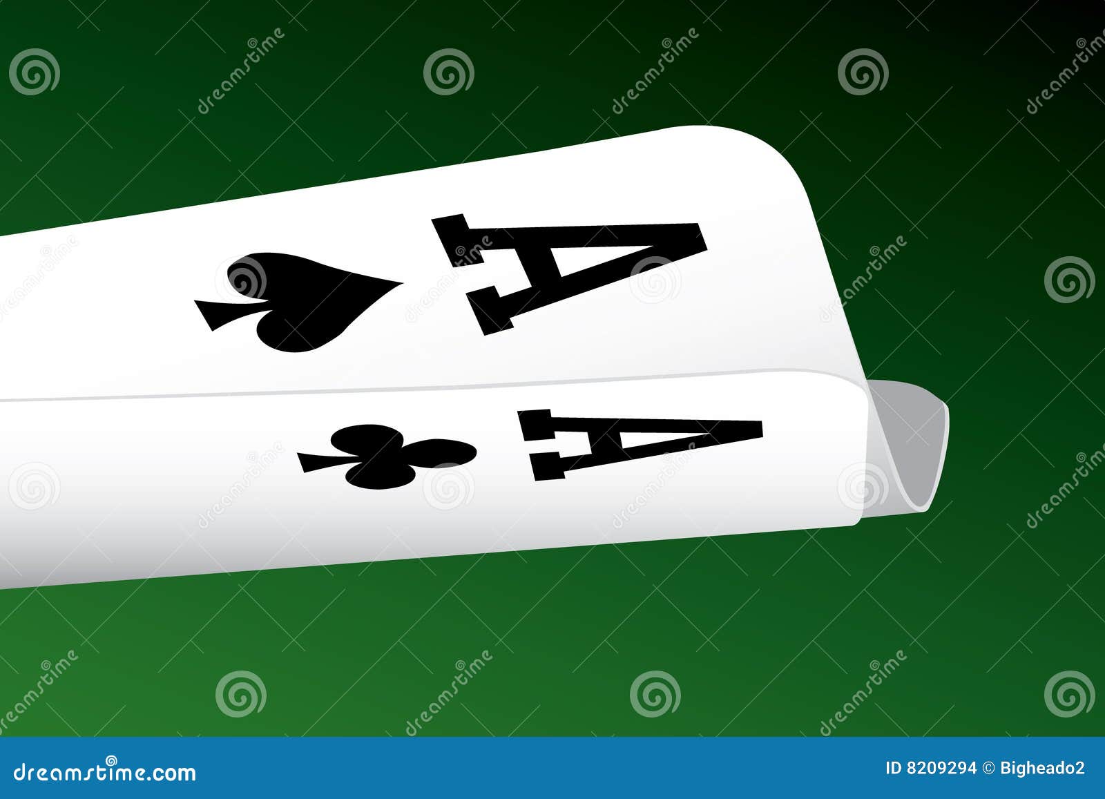 Pocket Aces stock vector. Illustration of casino, clubs 8209294