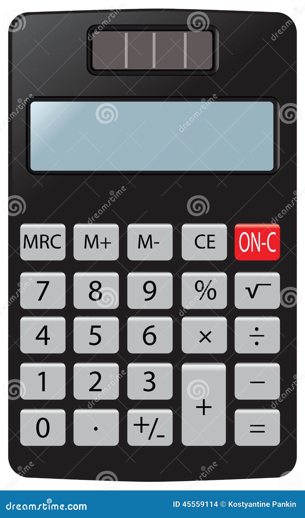 Pocket calculator stock vector. Illustration of calculator 45559114