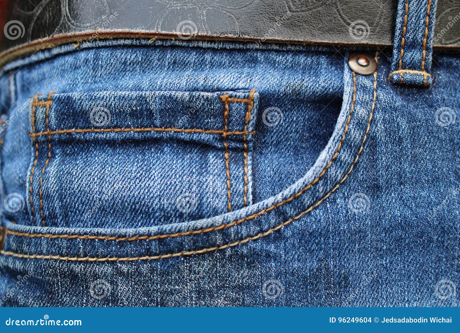 Pocket of cloth jeans stock photo. Image of clothing - 96249604