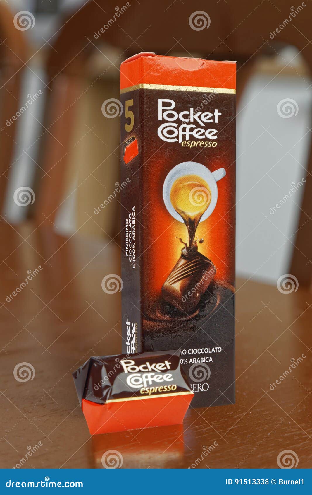 Pocket Coffee Espresso editorial stock photo. Image of name - 91513338