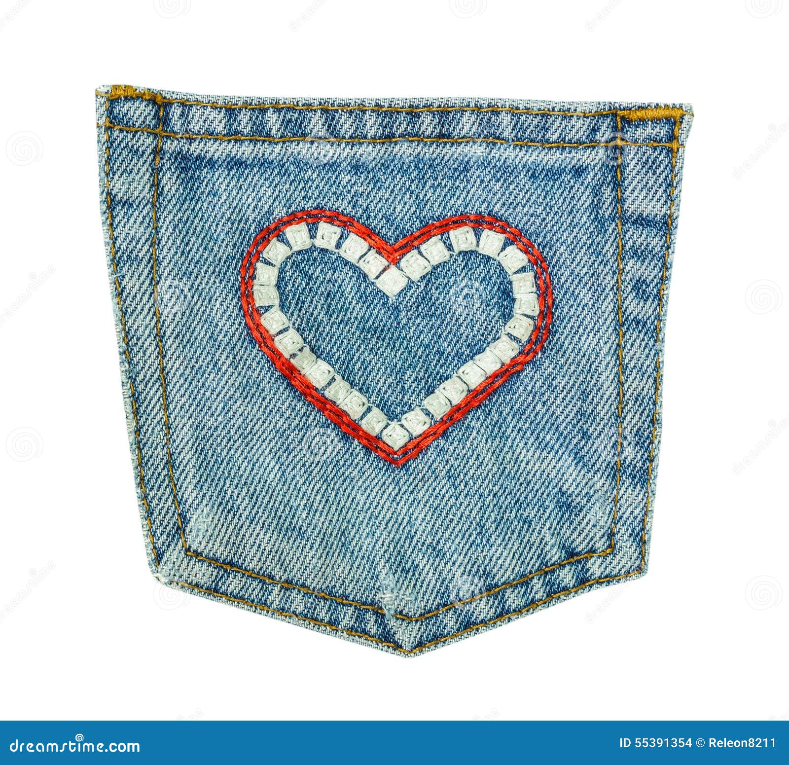 Pocket jeans Heart isolate stock photo. Image of frame - 55391354