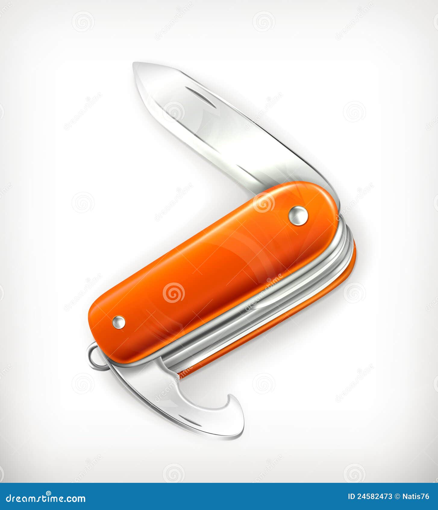 Pocket knife stock vector. Illustration of pocket, open 24582473