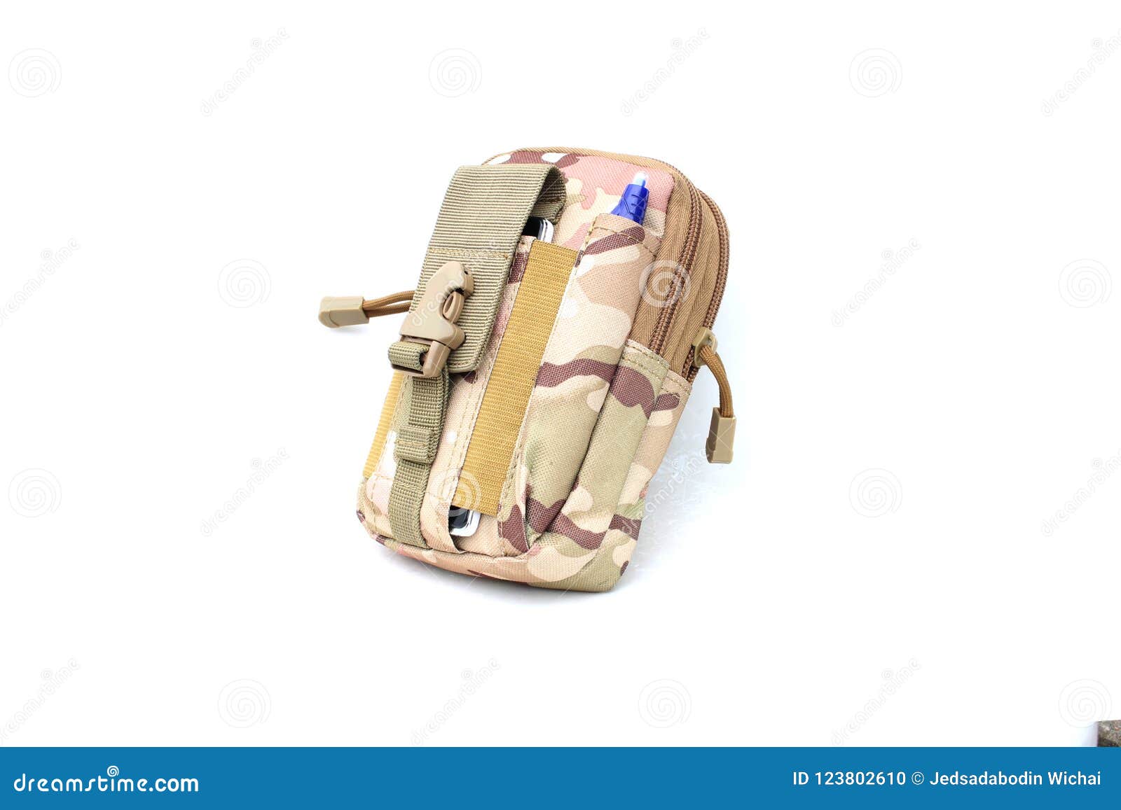 Pocket of Military on Isolated Stock Photo Image of pattern, green