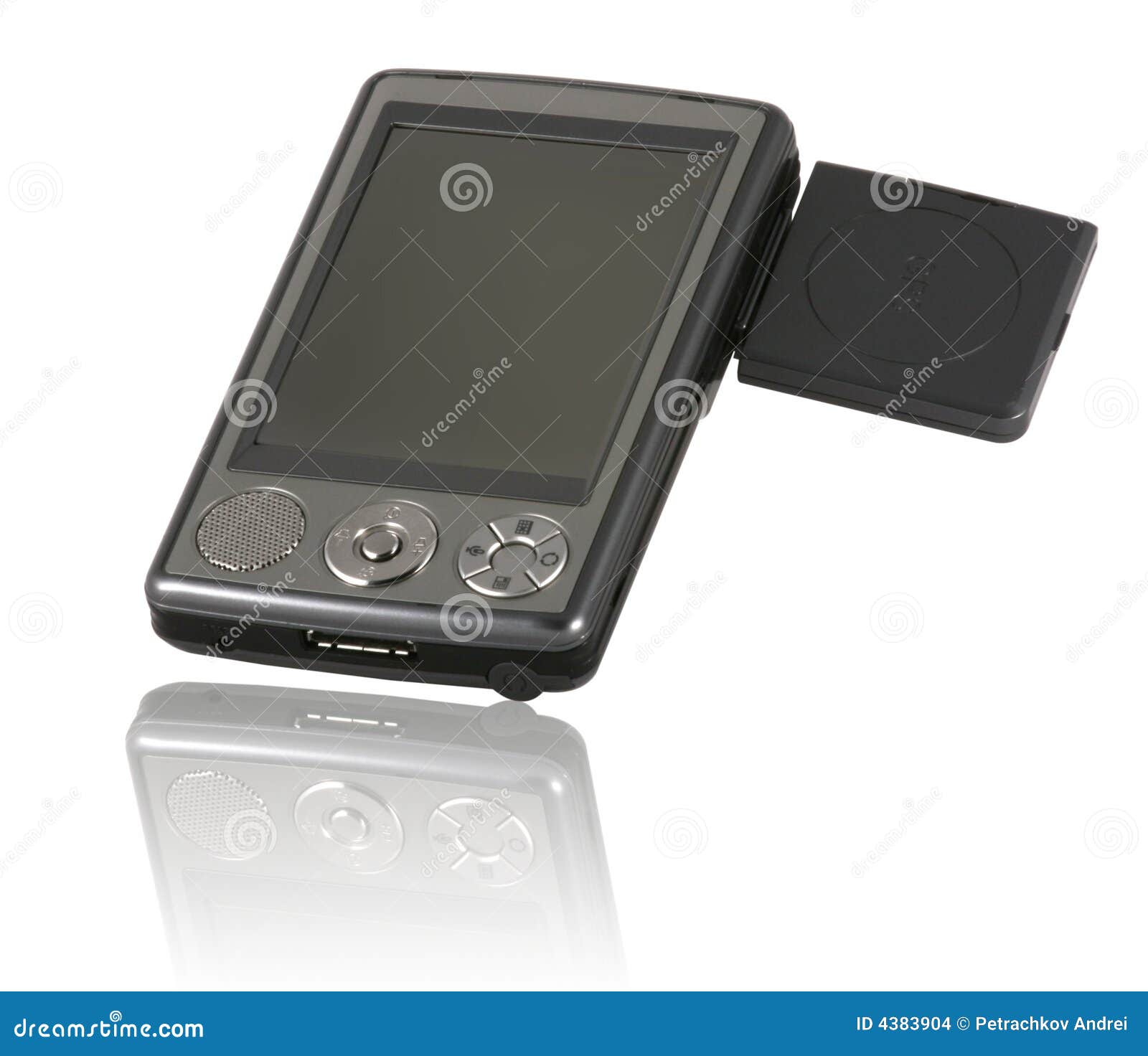 Pocket PC (PDA) with the GPS Stock Photo Image of electrical, close 4383904