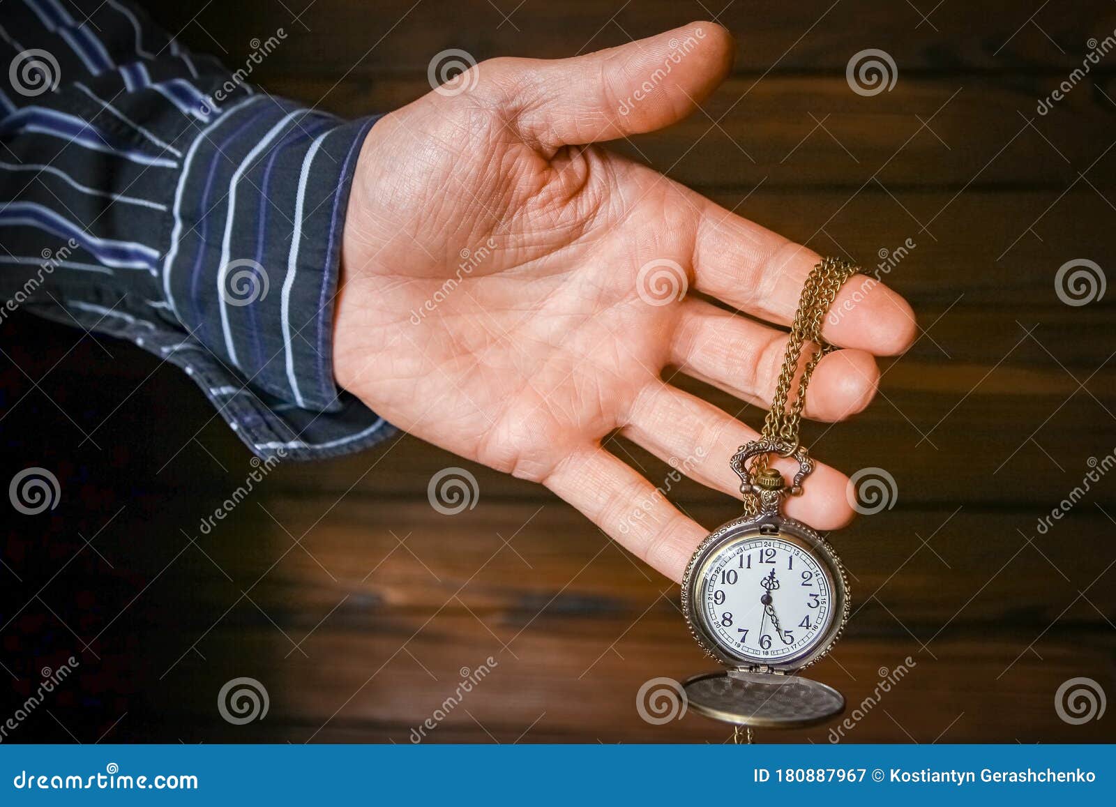 A Pocket Watch in the Hands of a Man Stock Image Image of handle