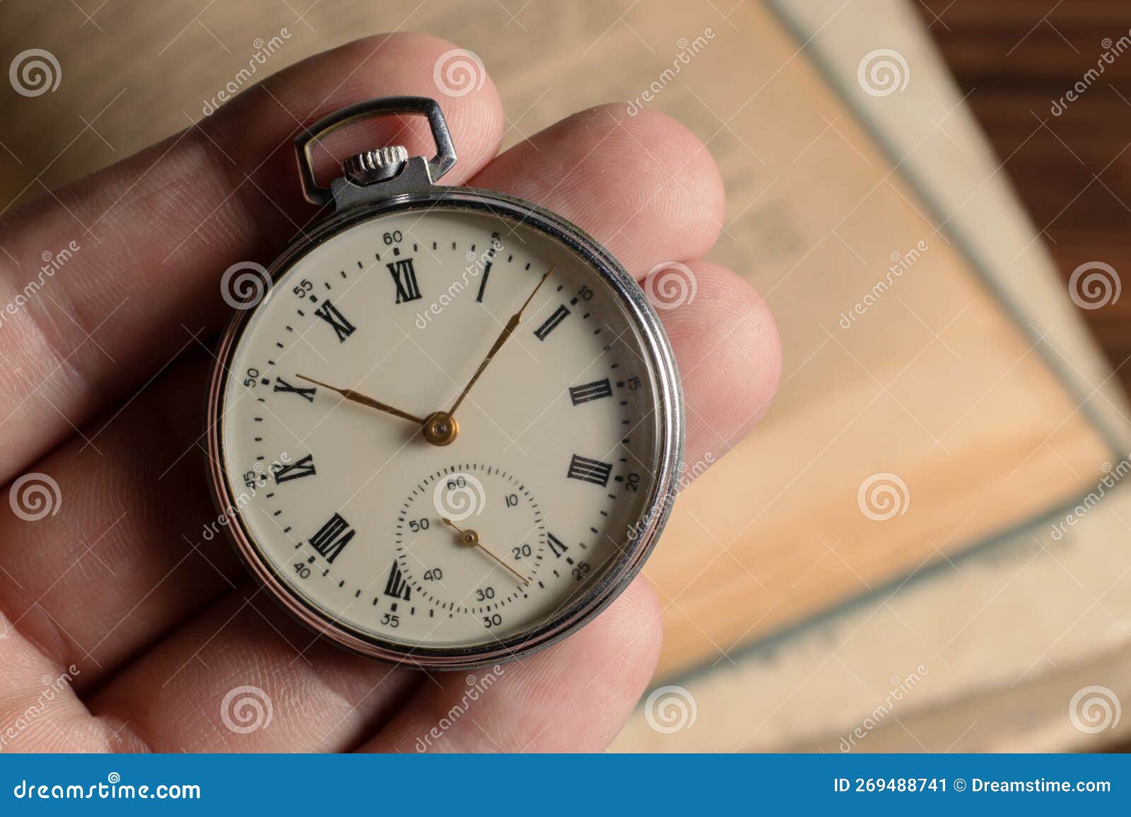 Pocket Watch in the Hands of a Man Stock Image Image of numbers