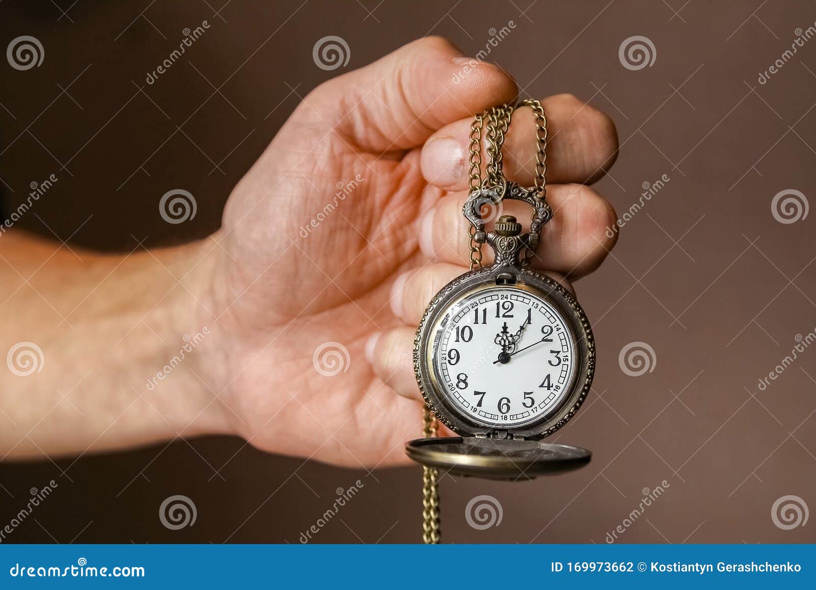 A Pocket Watch in the Hands of a Man Stock Photo Image of minute