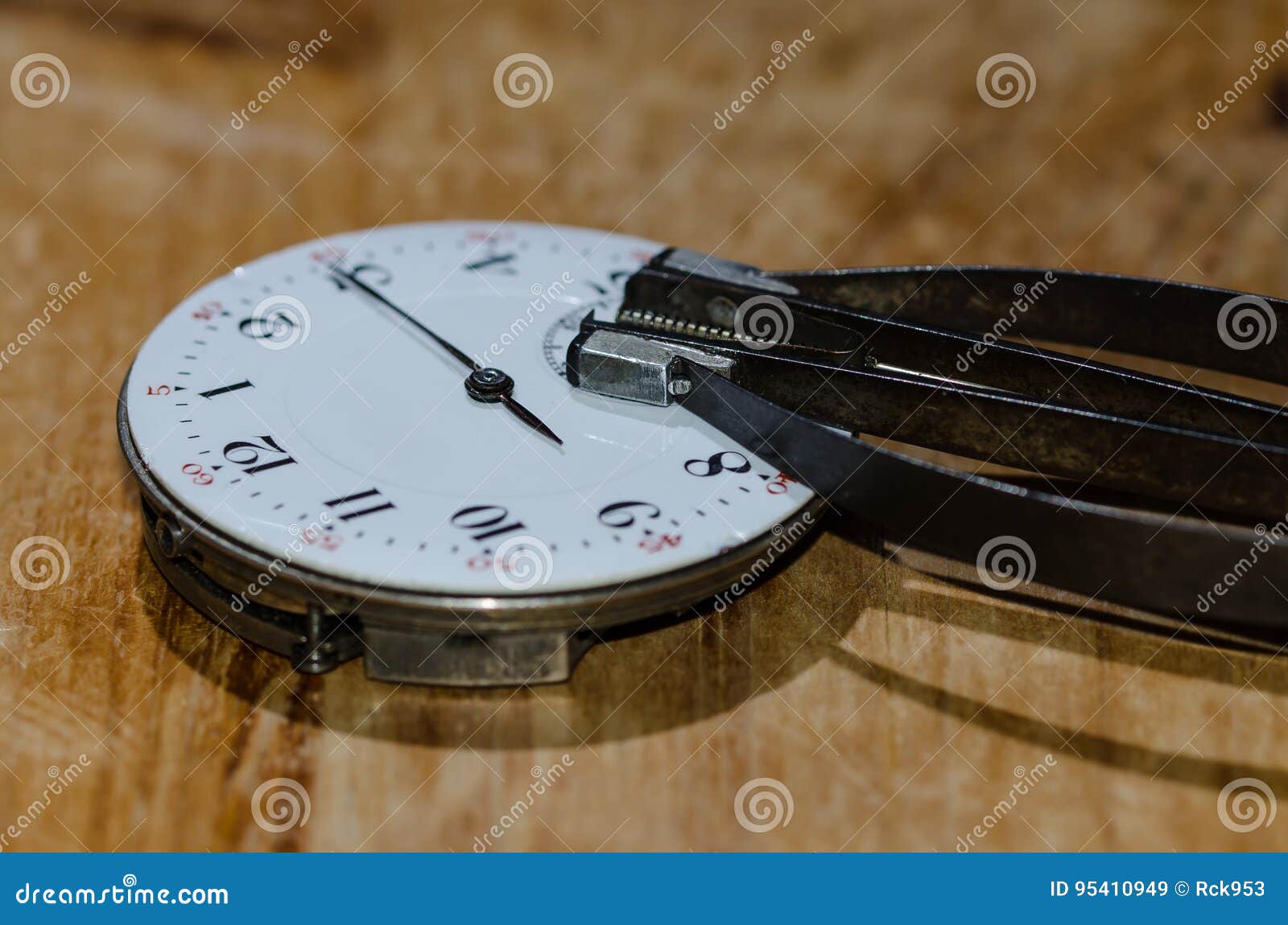 Pocket Watch Movement with Hands Remover Stock Image Image of time