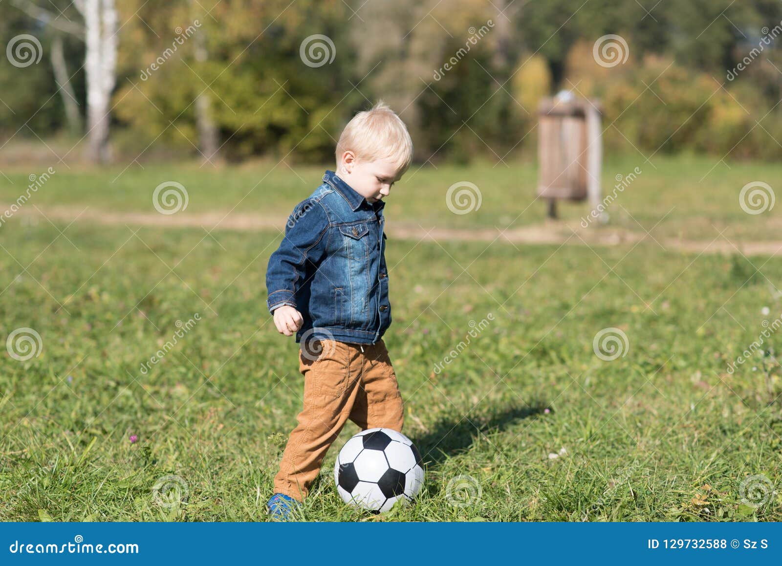 Poco Fútbol Del Juego De Niños En El Parque Foto de archivo - Imagen de  meta, muchacho: 129732588