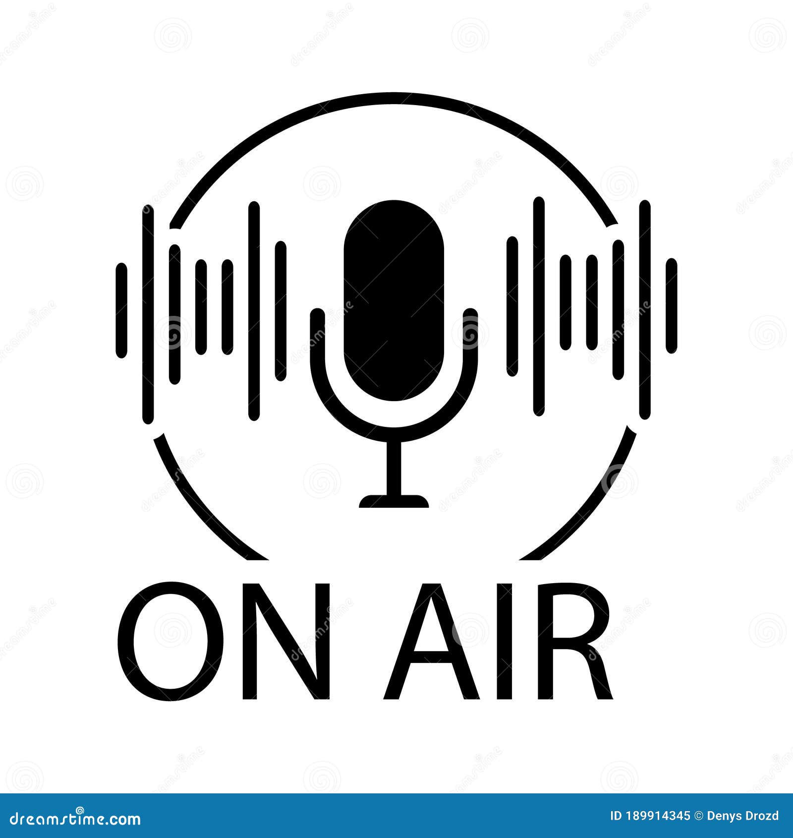 Podcast Icon Like On Air Live. Podcast. Badge, Icon, Stamp, Logo. Radio