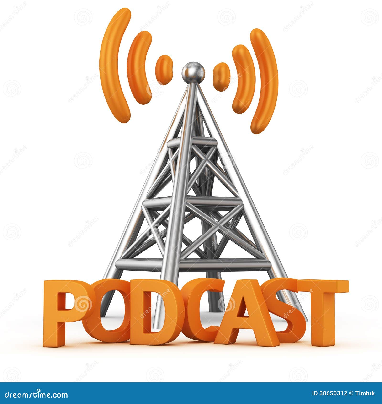 Podcast transmitter stock illustration. Illustration of broadcasting 38650312