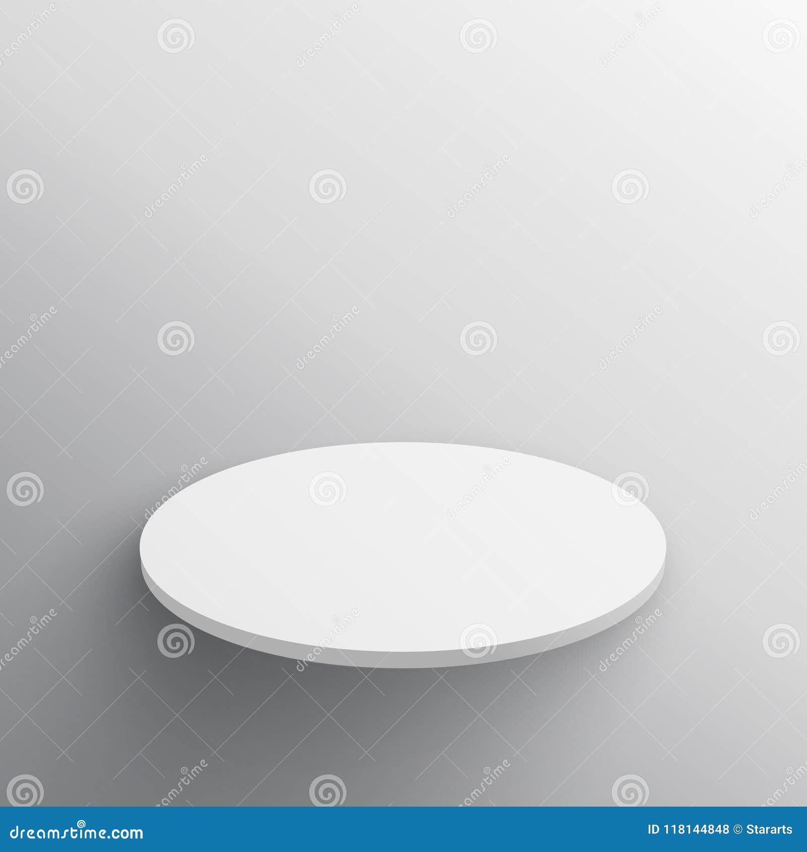 Podium On Clean Gray Studio Background Stock Vector Illustration of