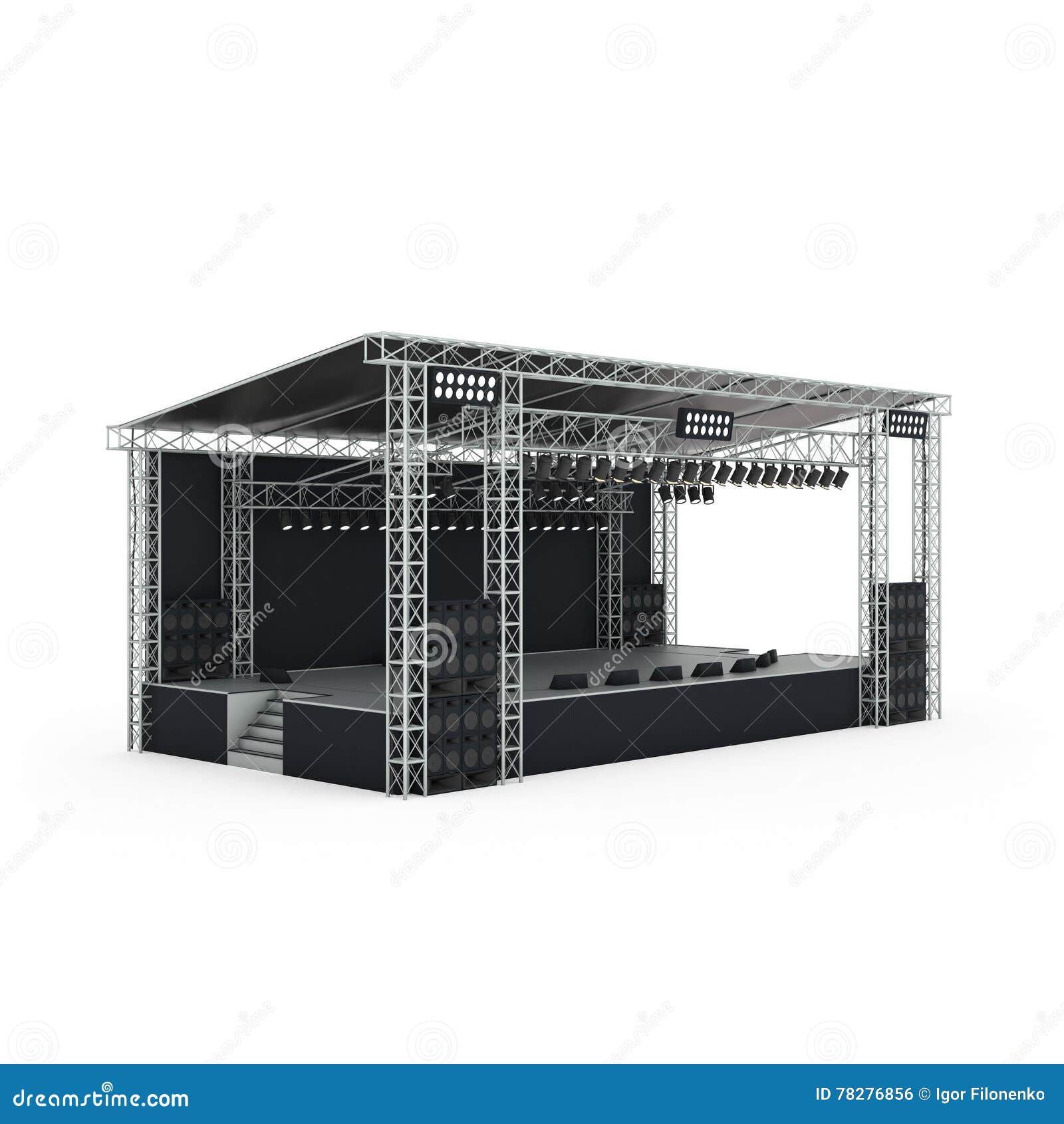 Download Podium Concert Stage 3d Rendering Stock Photo Illustration Of Show Equipment 78276856