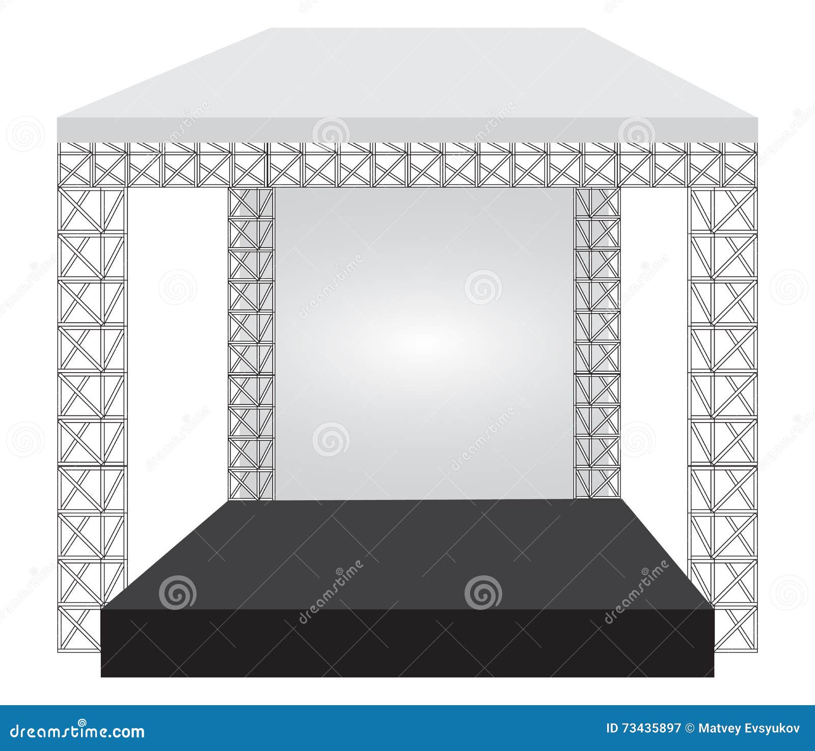 Podium Concert Stage. Performance Show Entertainment Stock