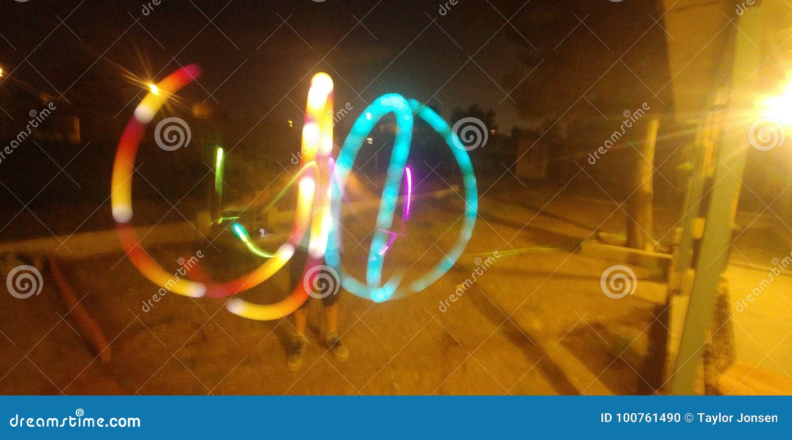 Dancing little lights stock photo. Image of juggling 100761490
