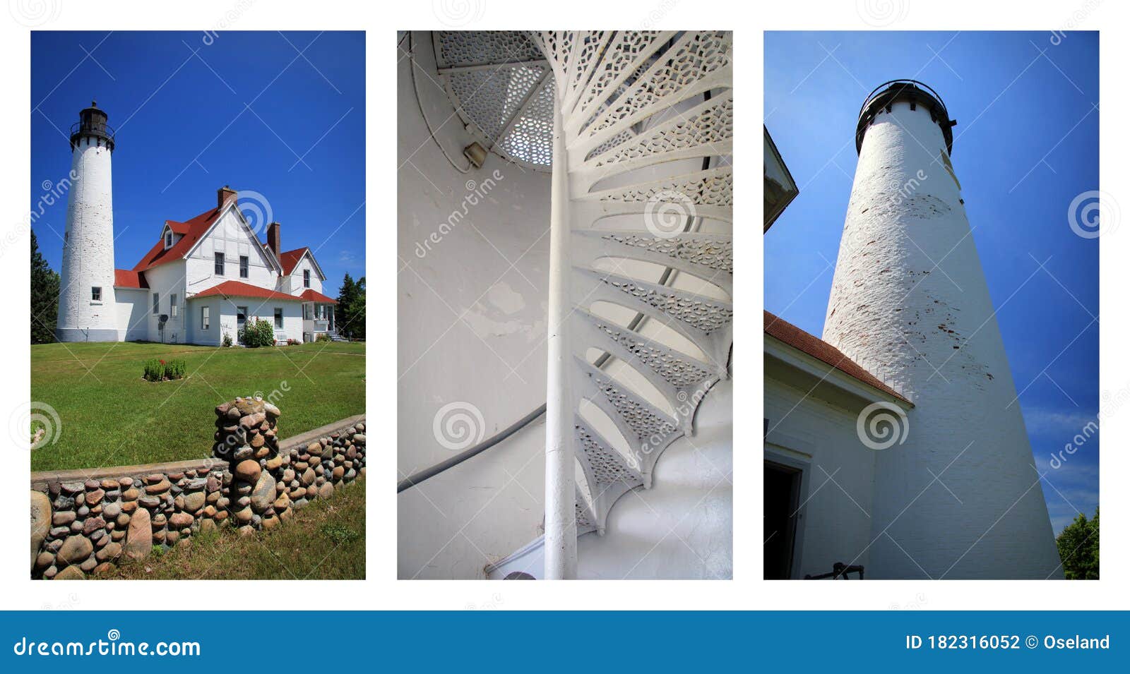 point iroquois lighthouse triptych, michigan