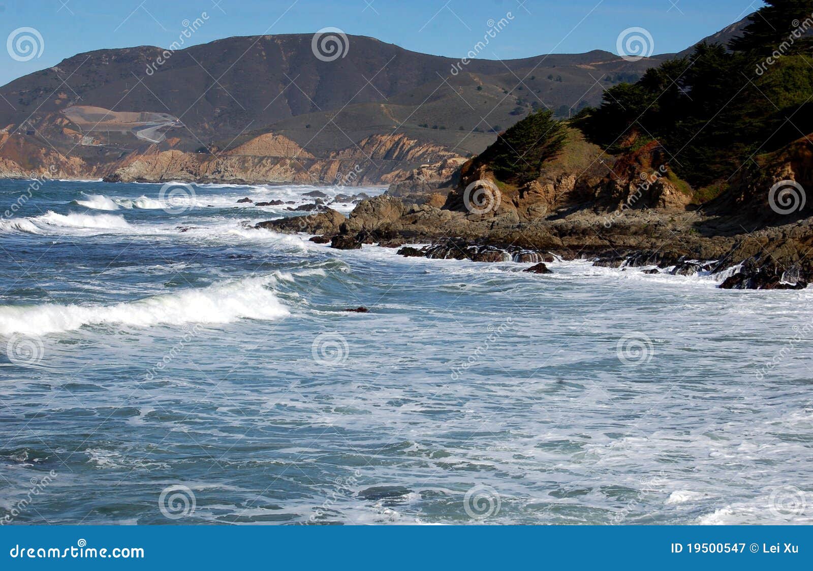 Point Montana, CA Pacific Ocean Seascape Stock Image Image of