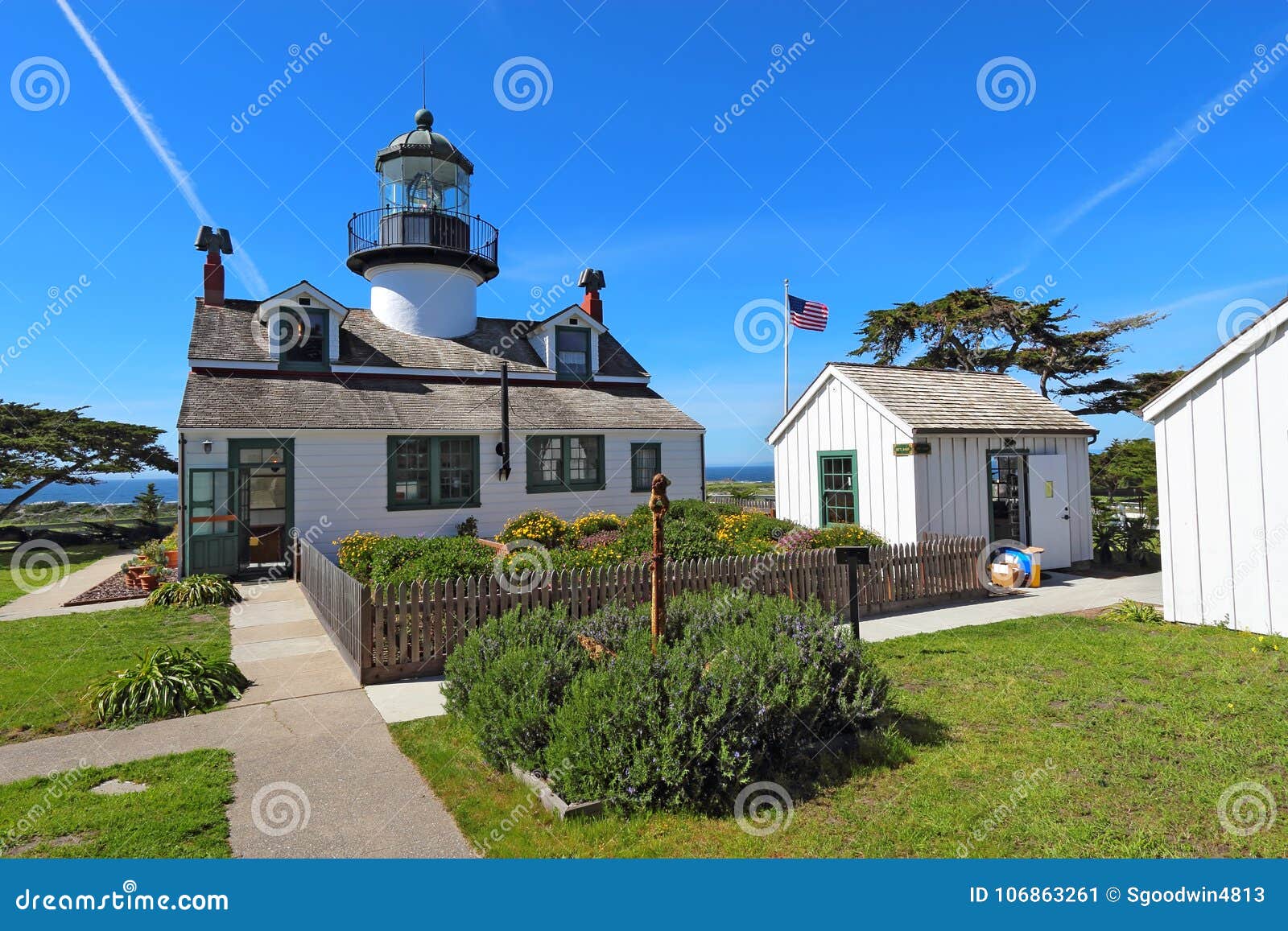 point pinos lighthouse in pacific grove, california