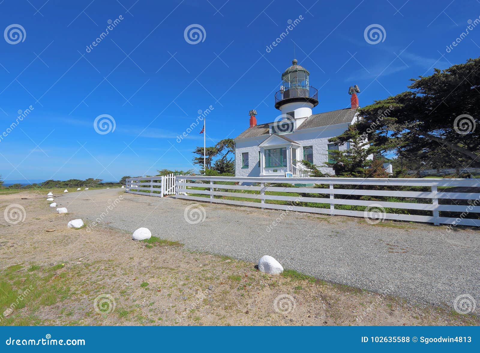 point pinos lighthouse in pacific grove, california