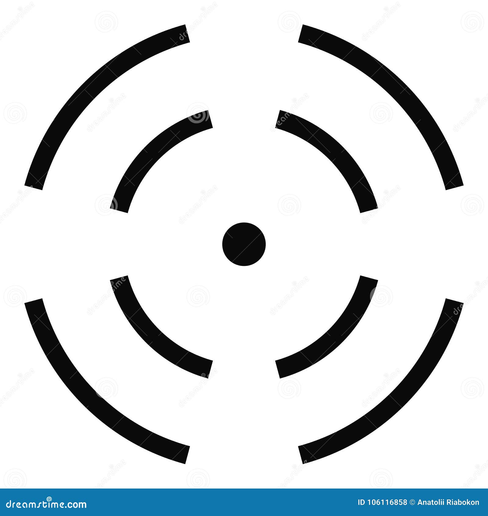 Point Radar Icon, Simple Style. Stock Vector - Illustration of ...