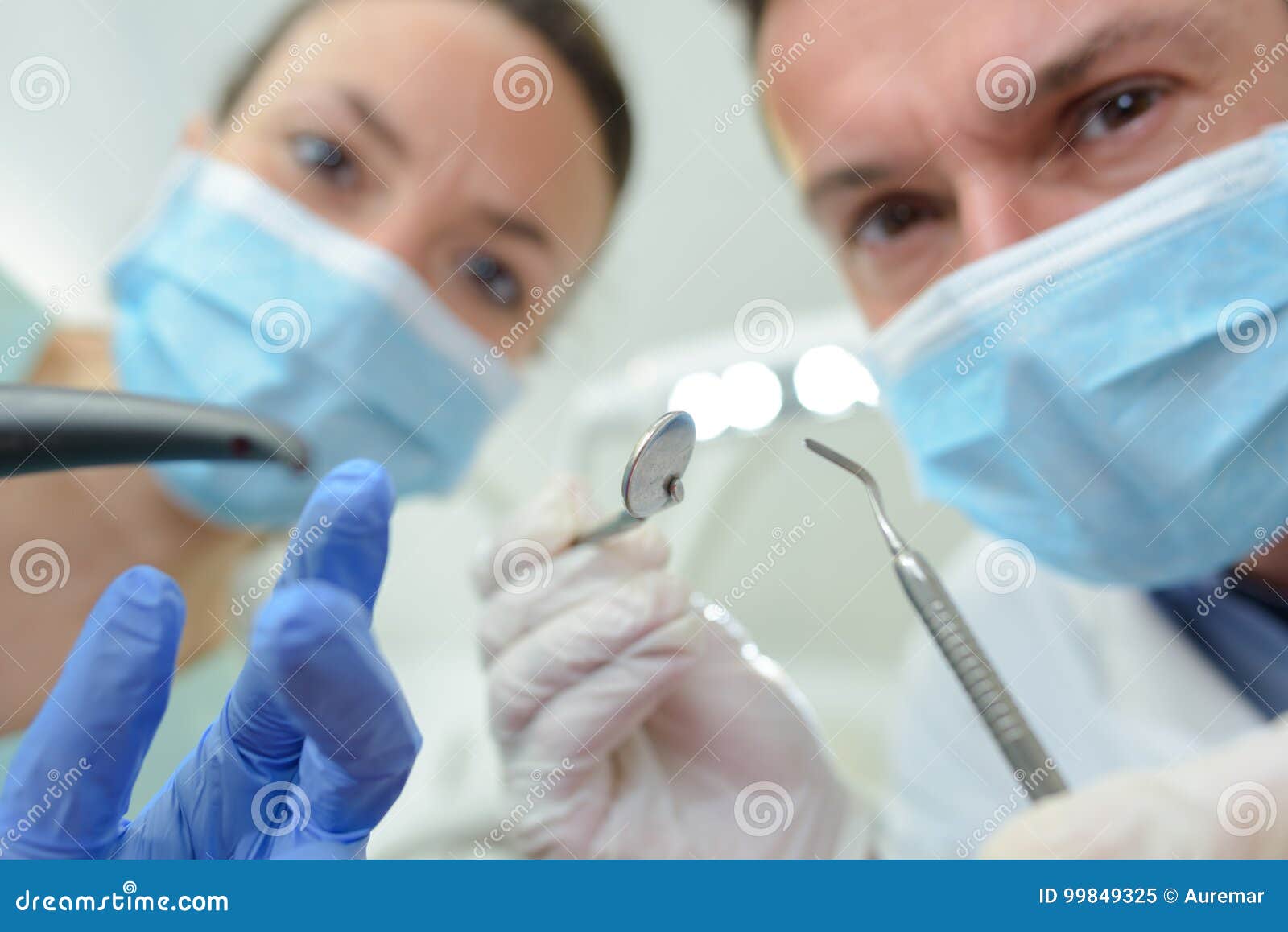 Point View from Patient Dentists at Work Stock Image Image of dental, dentistry 99849325