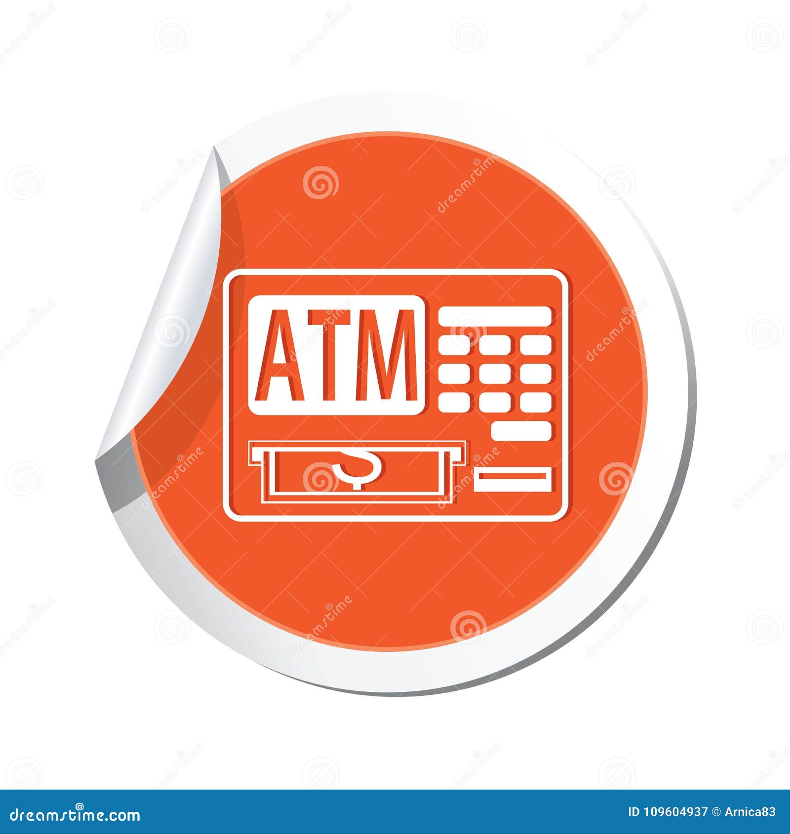 pointer with atm cash point icon
