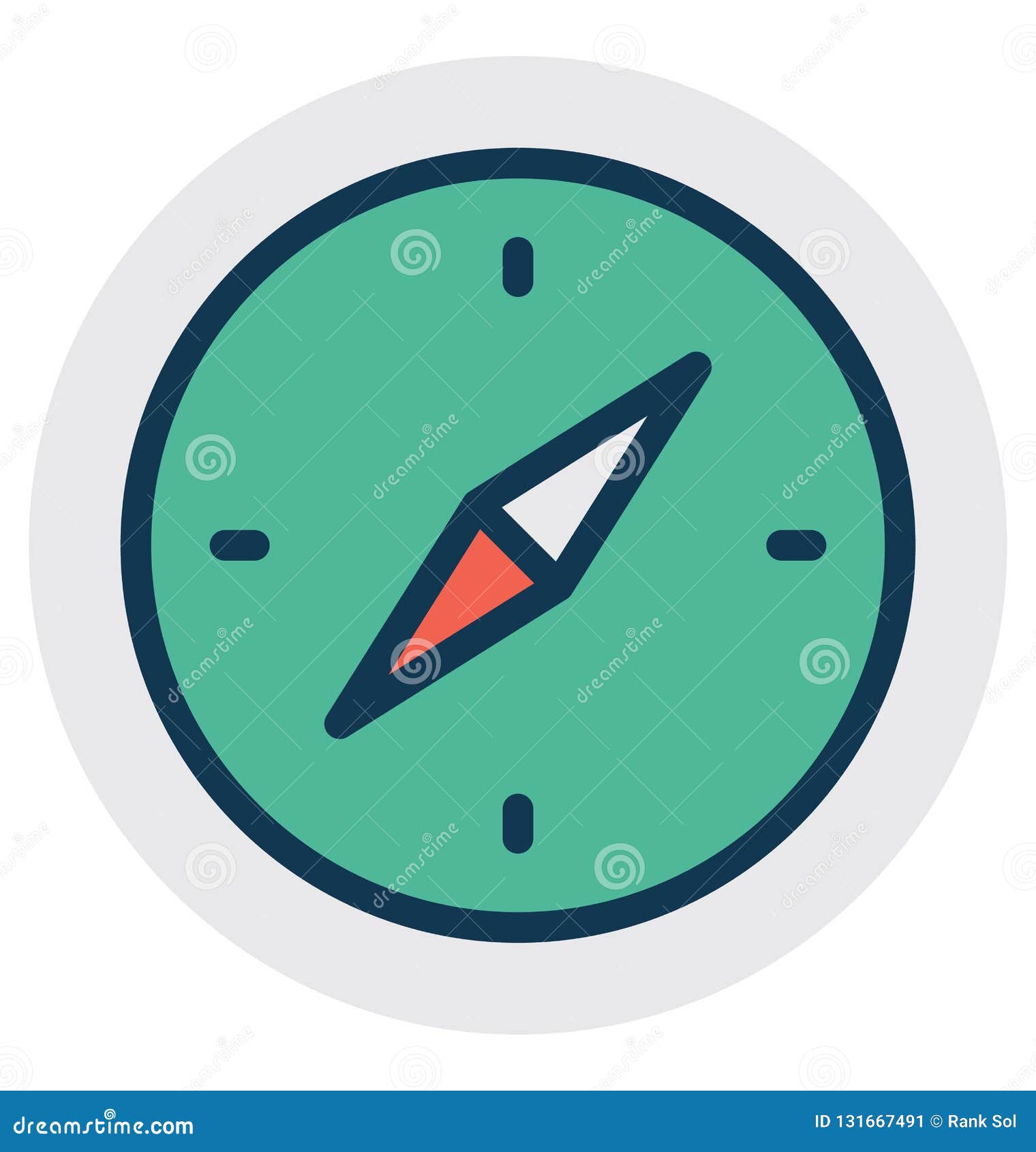 Pointer, Compass Isolated Vector Icon that Can Easily Modify or Edit