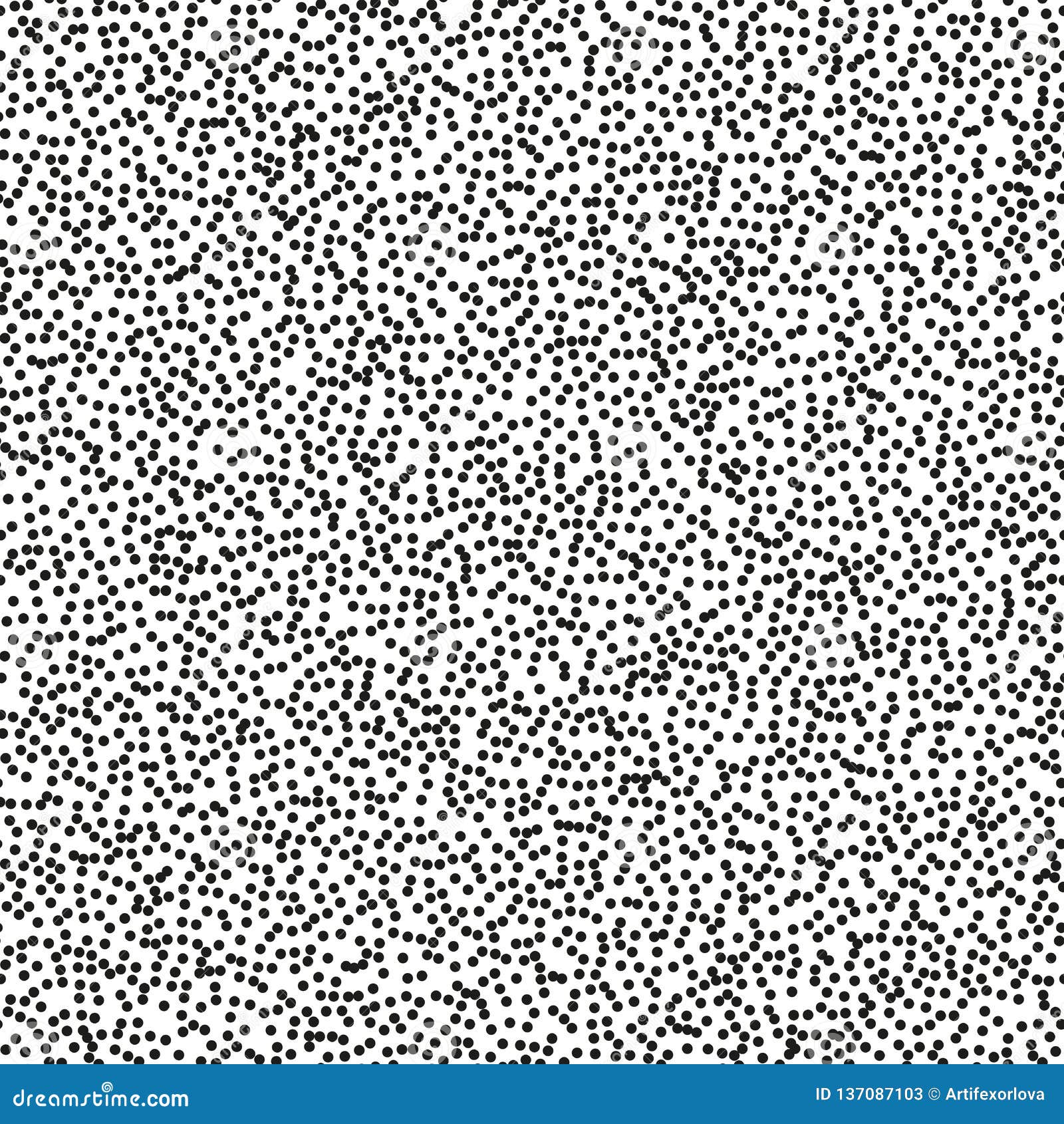 pointillism high density seamless dots pattern. abstract monochrome halftone. just drop to swatches and enjoy eps 10