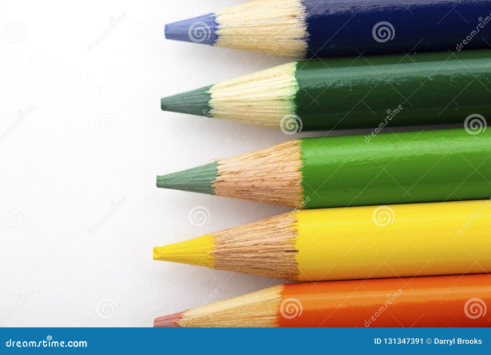 Points of Colored Pencils stock image. Image of orange 131347391