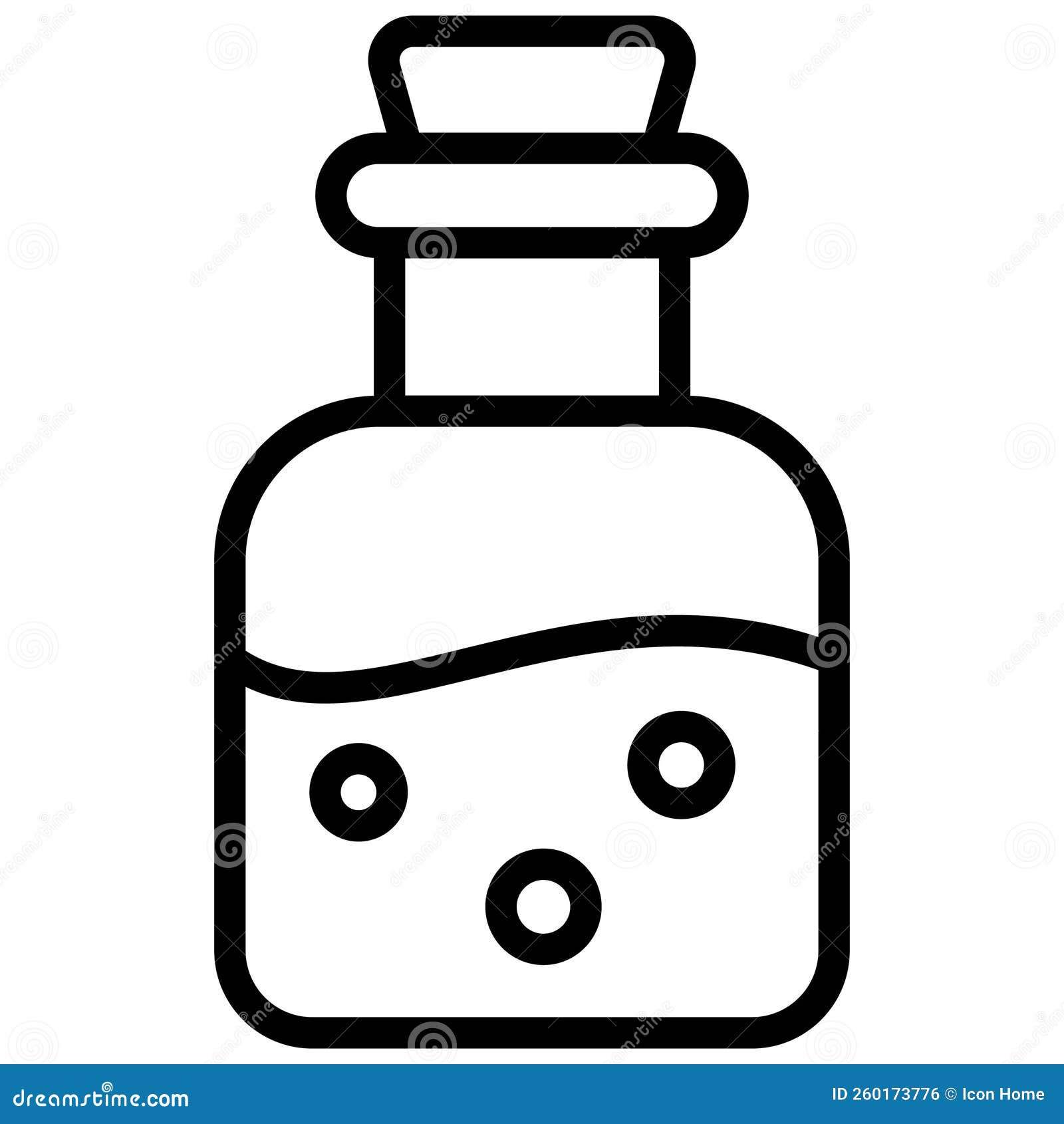 Poison jar vector line stock vector. Illustration of black 260173776