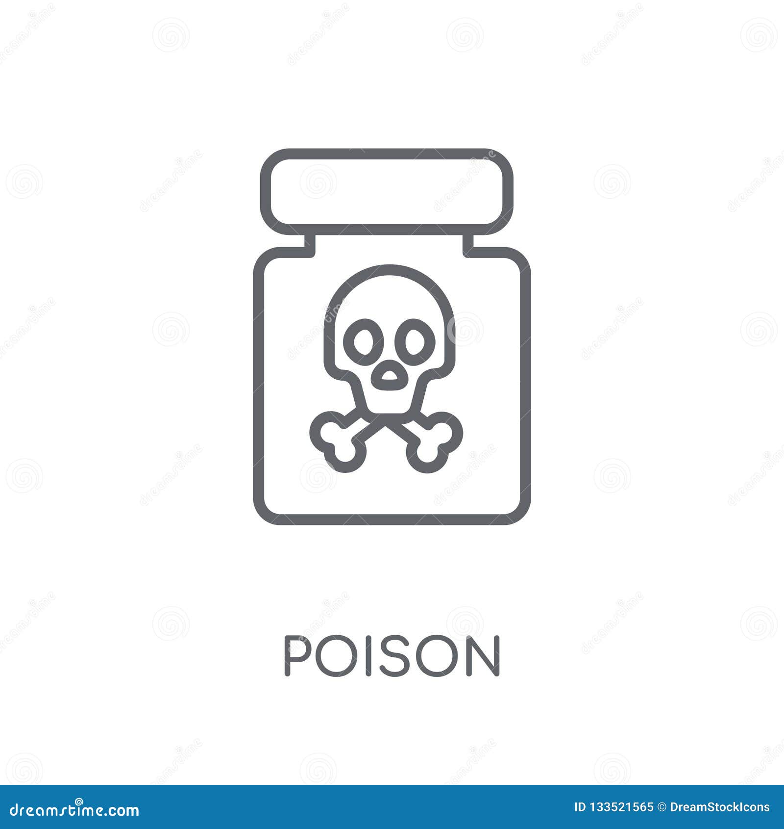 Poison Symbol Warning Sign - Yellow & Black - Triangular