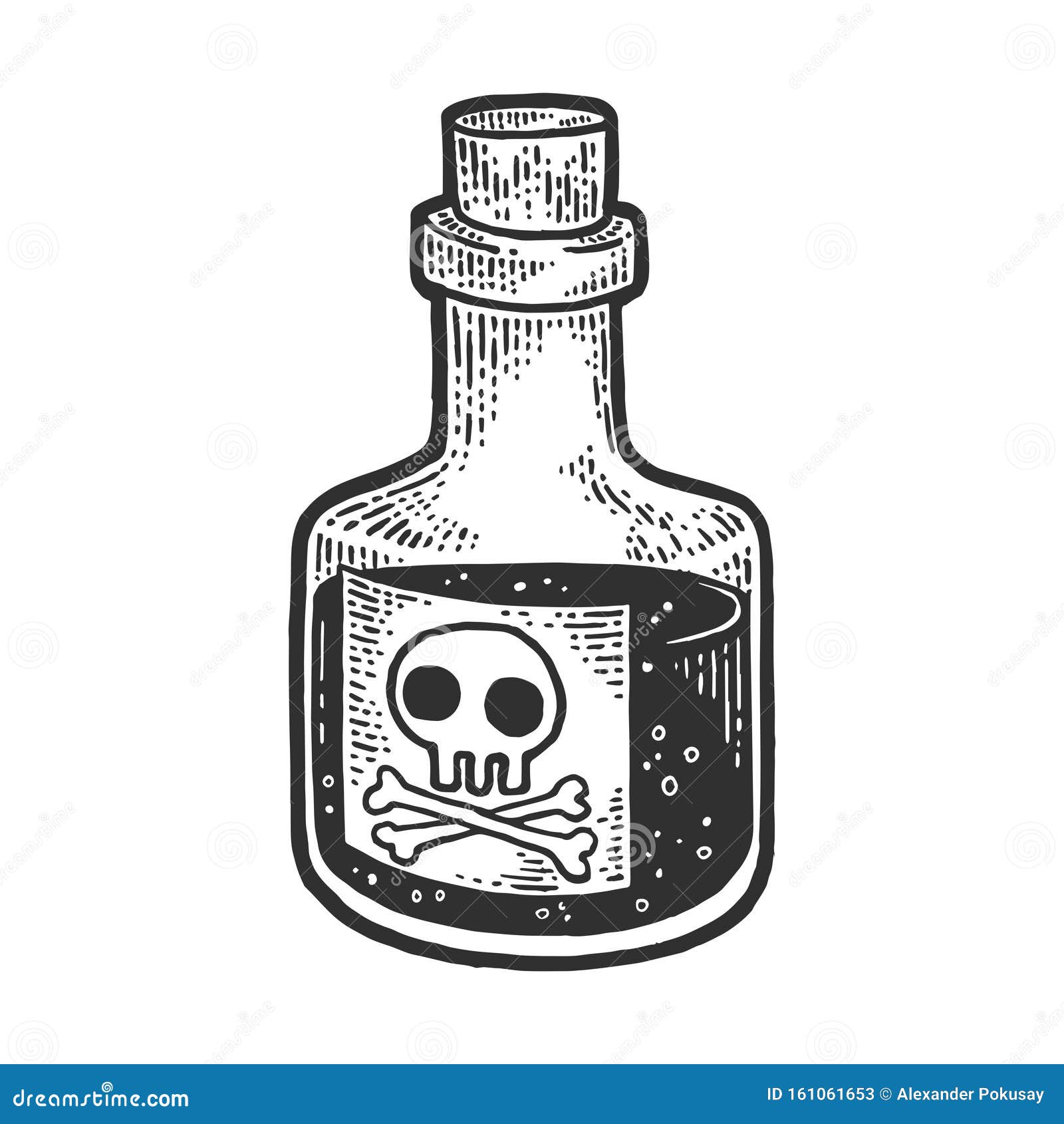 poison venom bottle sketch  