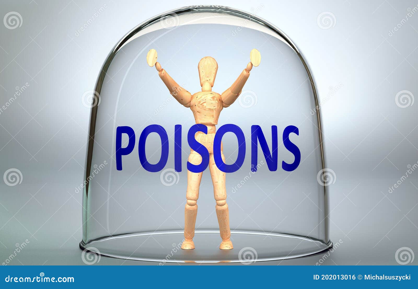 poisons can separate a person from the world and lock in an invisible isolation that limits and restrains - pictured as a human