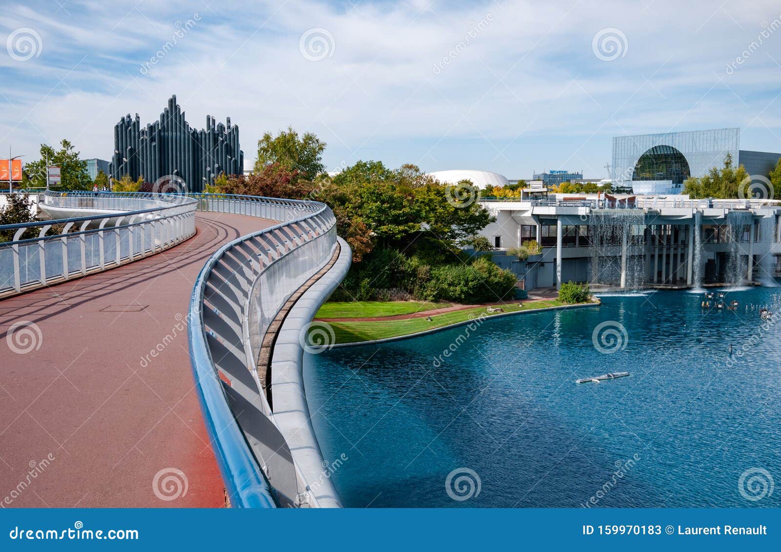 Futuroscope Theme Park In Poitiers Bridge View Editorial Stock Photo Image Of Destination Landmark