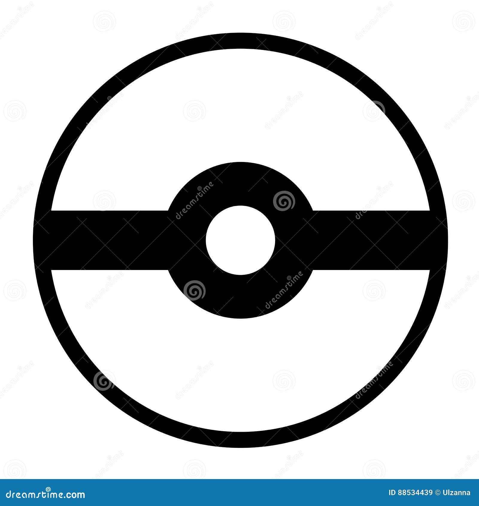 Pokeball Logo Isolated On White Background Editorial Stock Image Illustration Of Poke Icon