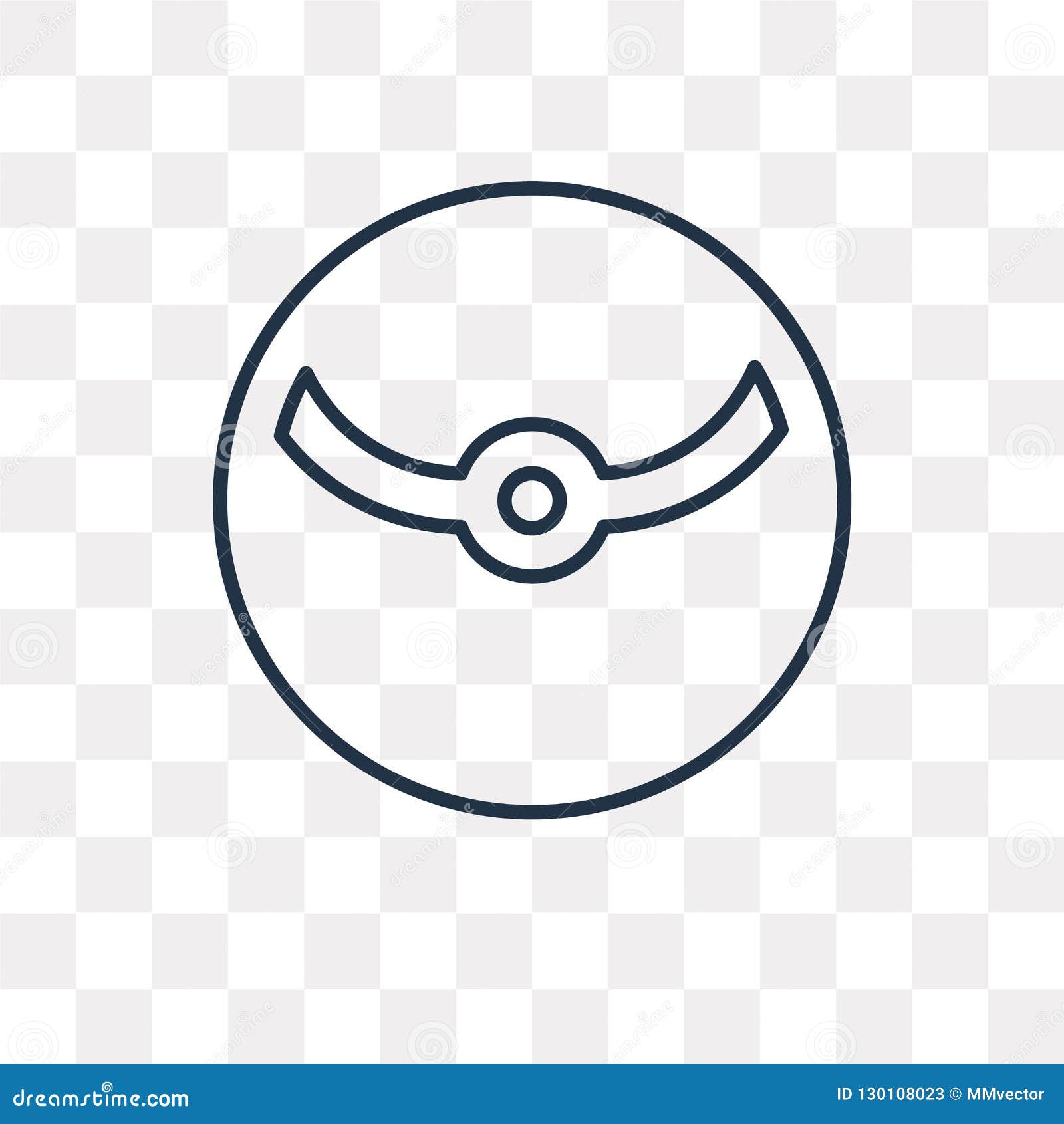 Pokeball Vector Icon Isolated on Transparent Background, Pokeball