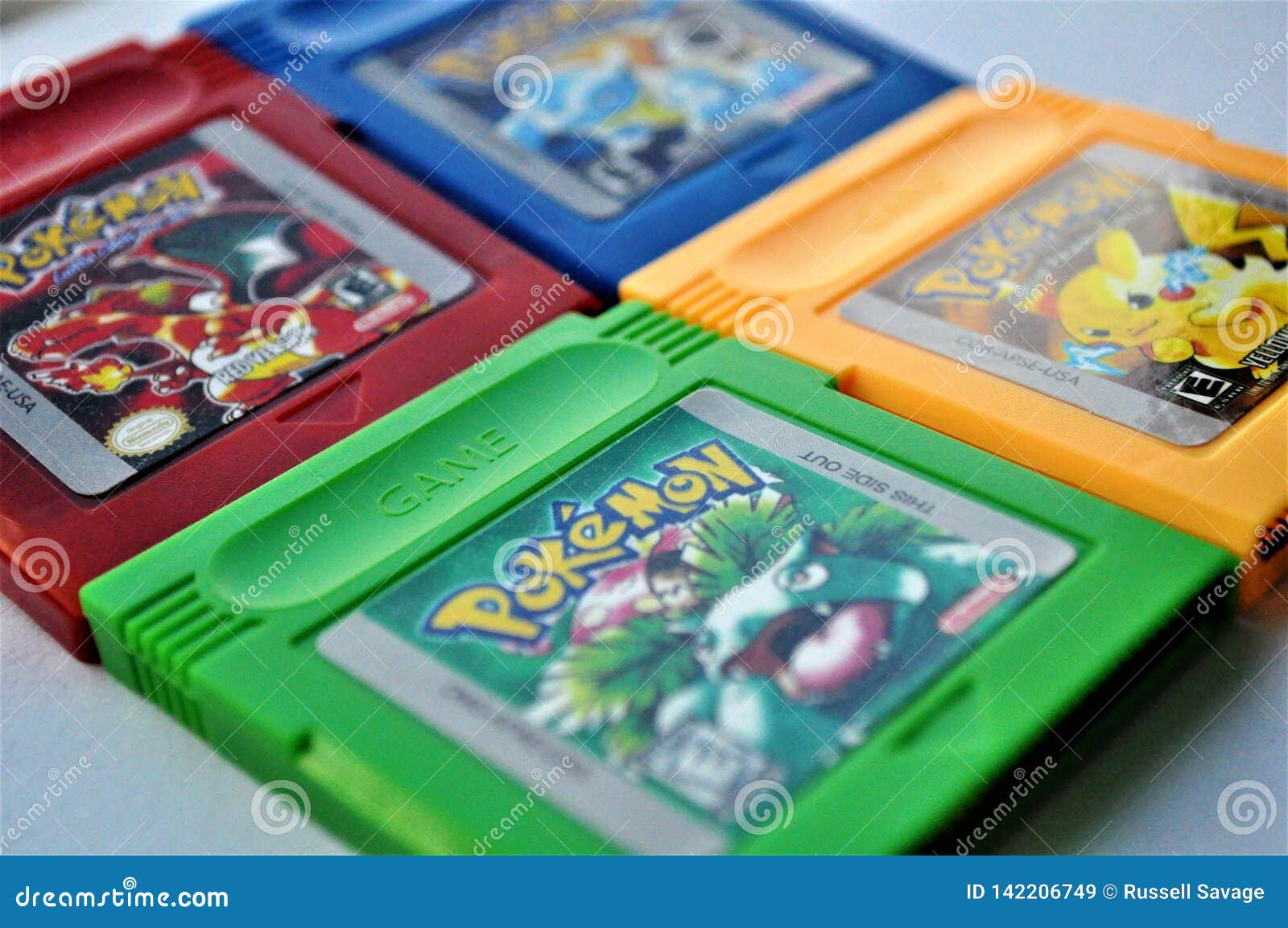 Pokemon 4 Collection GBA Games Editorial Stock Image - Image of times,  blue: 142206749