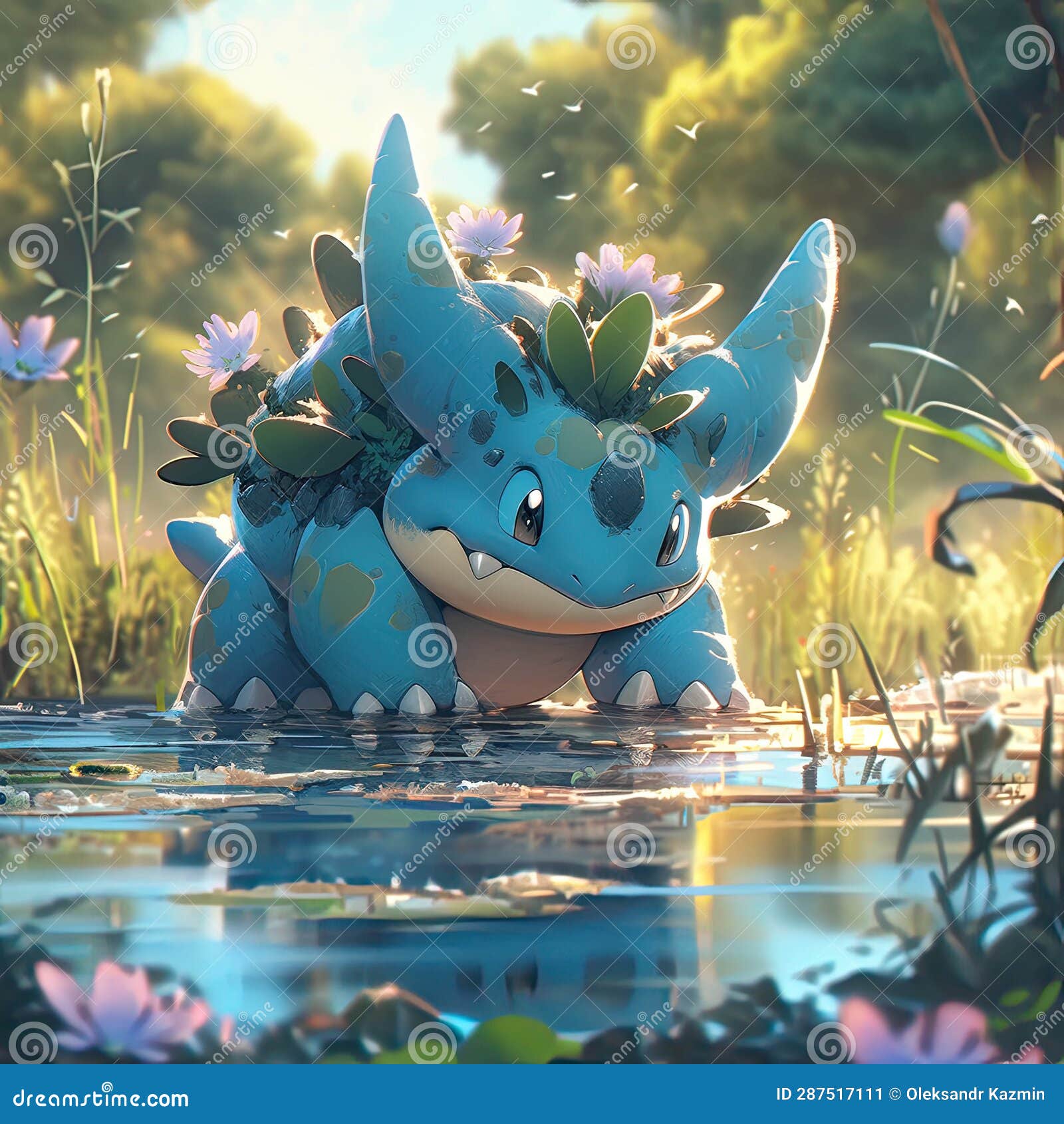 Pokemon Do Tipo água Num Ambiente De Pântano Arrefecimento Elegante  Ilustração Stock - Ilustração de pokemon, lago: 287517111