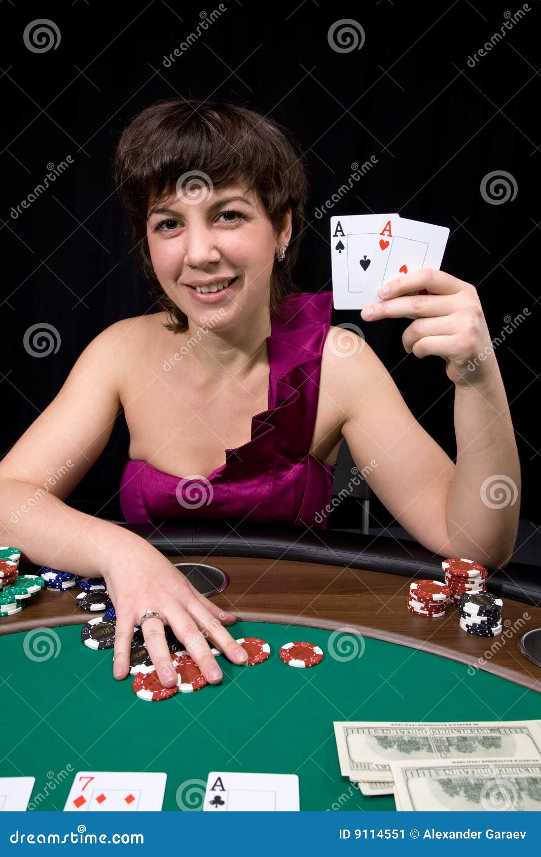 Poker babe stock image. Image of color, green, chips, felt 9114551