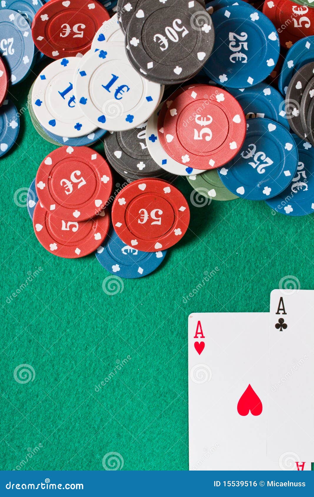 Poker cards and chips stock photo. Image of gambling 15539516