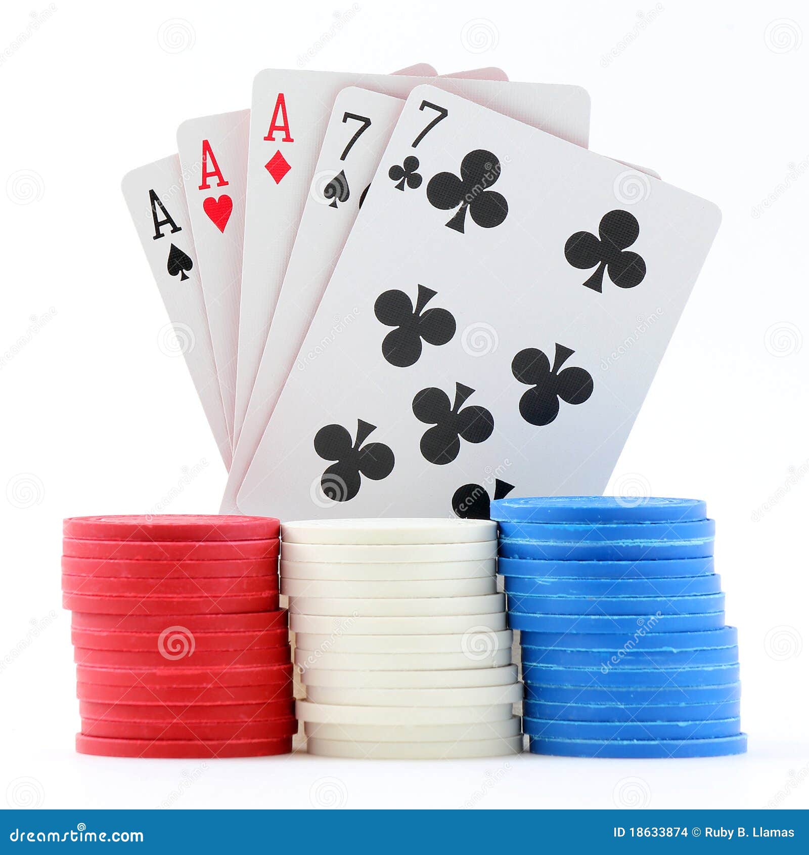Poker Cards and Chips stock photo. Image of lose, chips 18633874