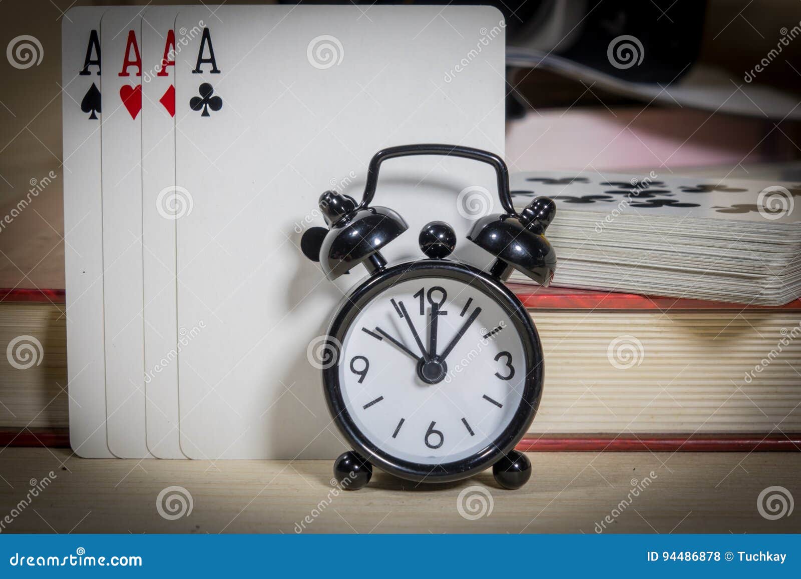 Poker of cards, clocks stock photo. Image of hand, jack 94486878
