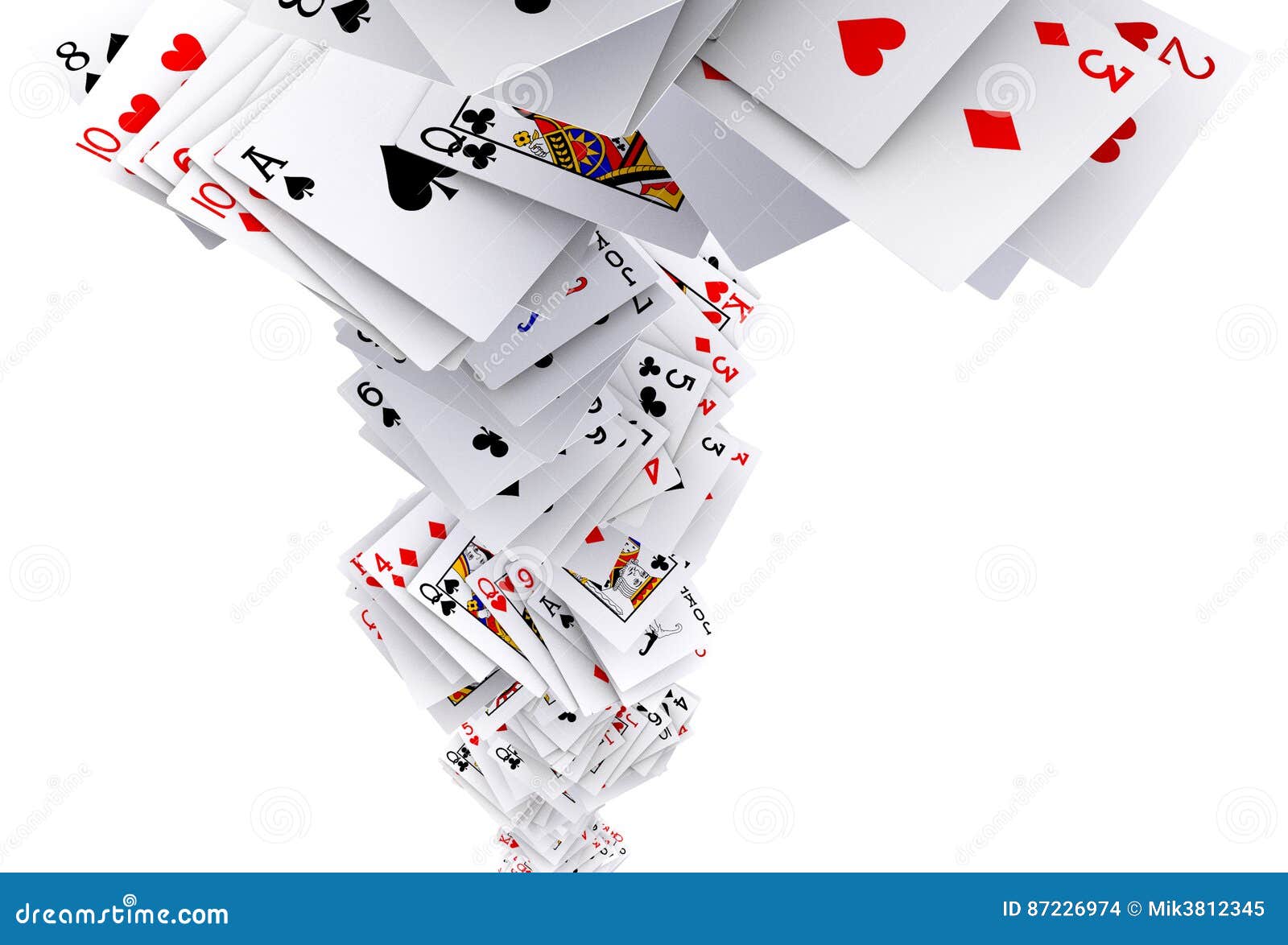Poker cards falling stock illustration. Illustration of poker 87226974